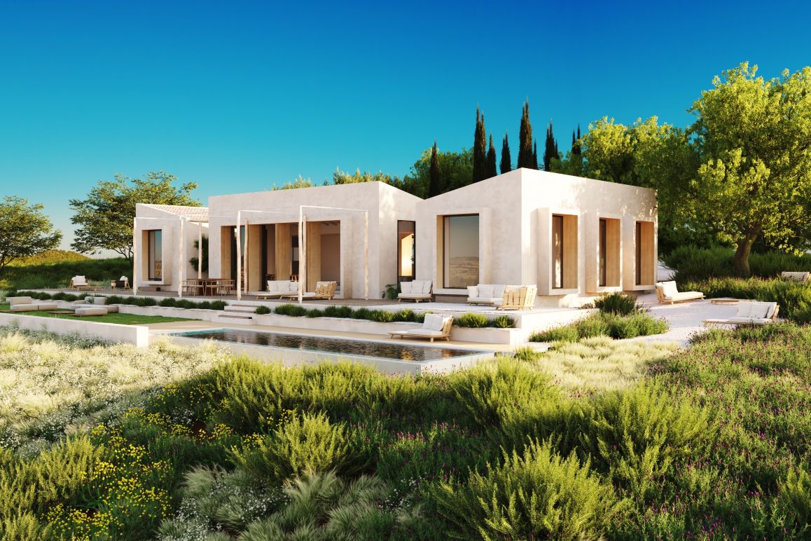 Finca plot with building permit, project, and panoramic views