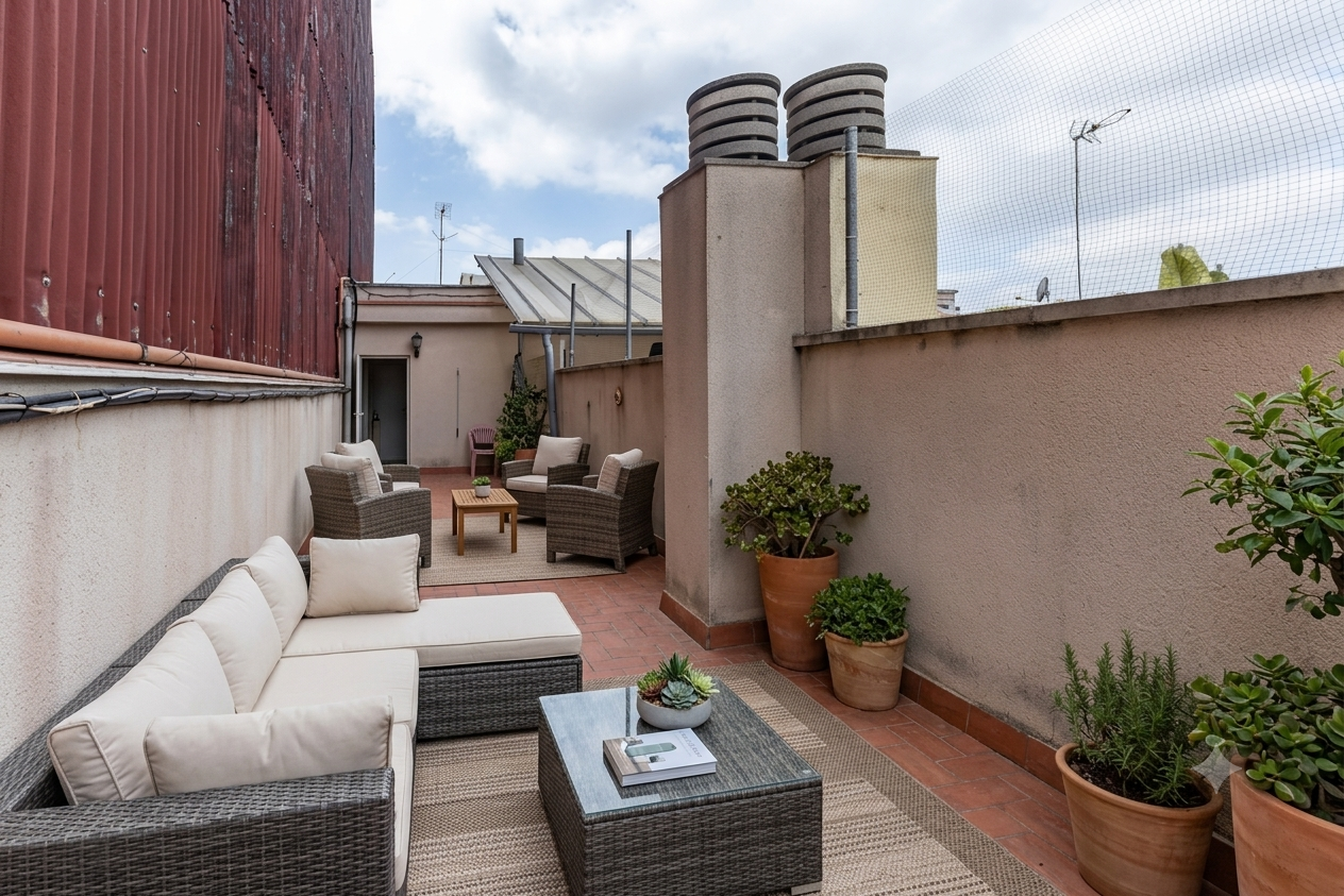 Bright penthouse with private terrace in Santa Eulàlia