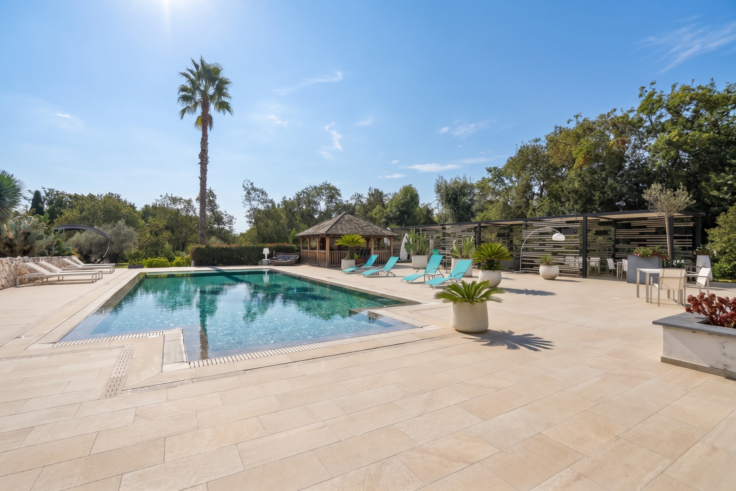 Luxury property comprising two villas in a sought-after residential area near Valbonne [AI-modified]