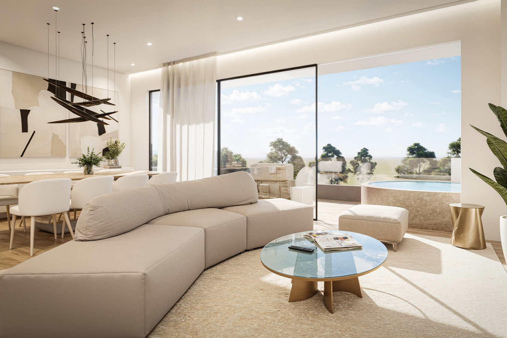 Contemporary 3rd floor sea view maisonette in Voula