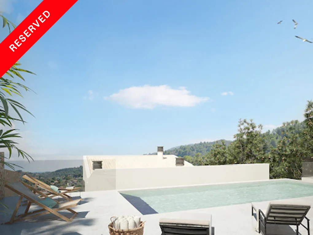 *RESERVIERT* Moderne Neubau-Villa in Alaró mit Blick auf die Berge