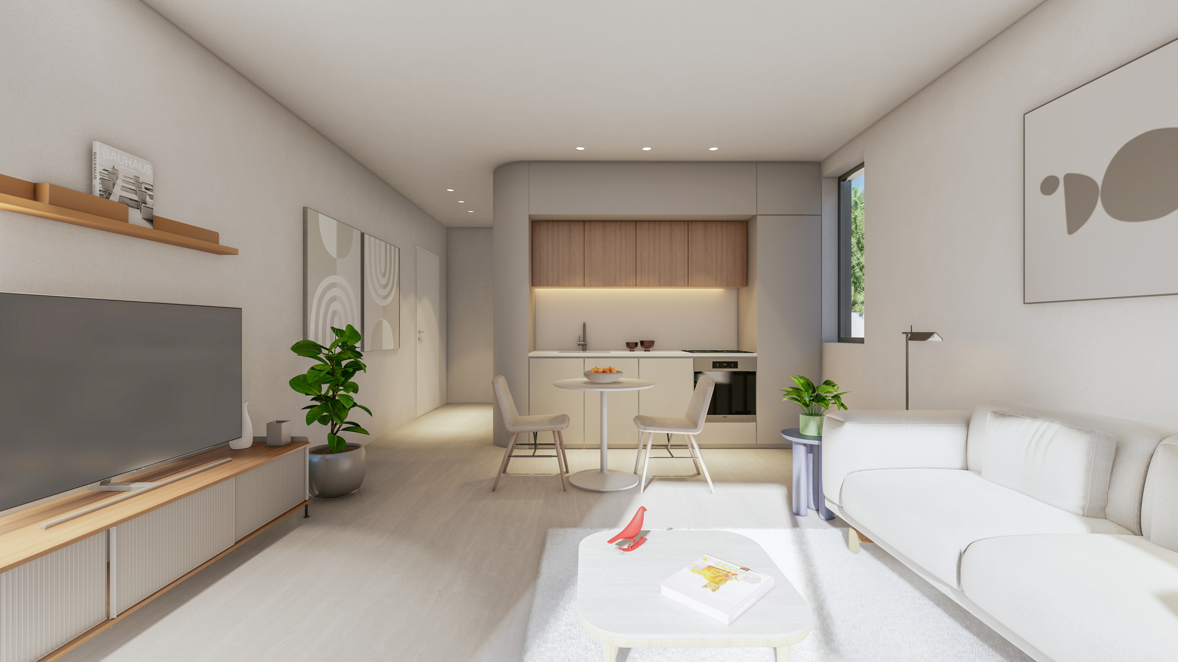 Newly built Golden Visa apartment 46 sq.m. on the first floor