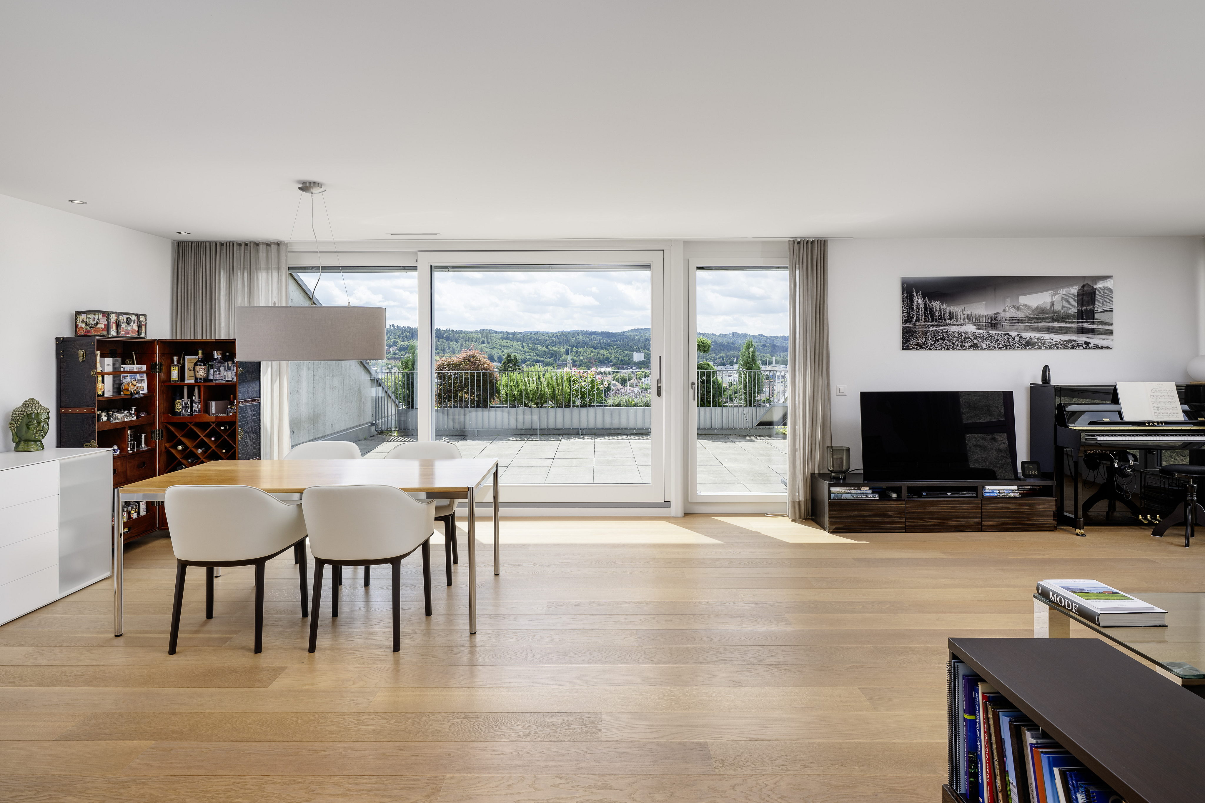 Spacious living with panoramic views