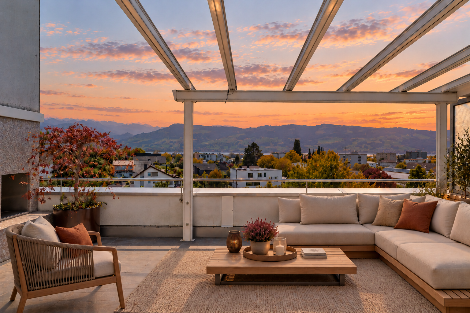 Exclusive penthouse in a quiet residential area [AI-modified]