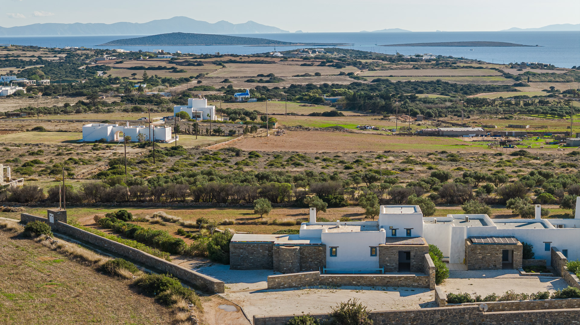 Traditional Cycladic home with garden and sea views in Paros