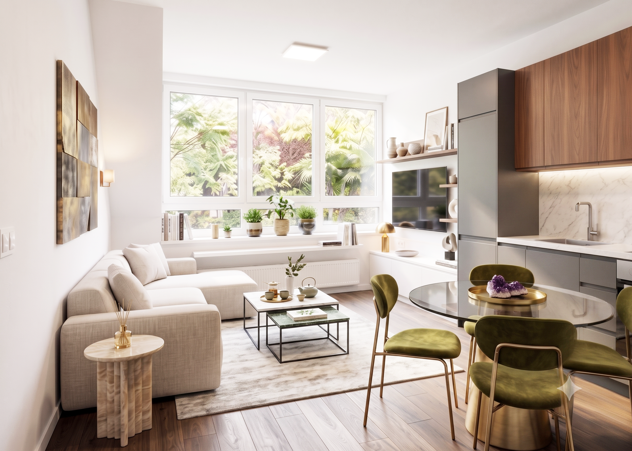 VERKAUFT - Modernes Townhouse Feeling auf drei Ebenen in Top-Wohnlage [AI-modified]