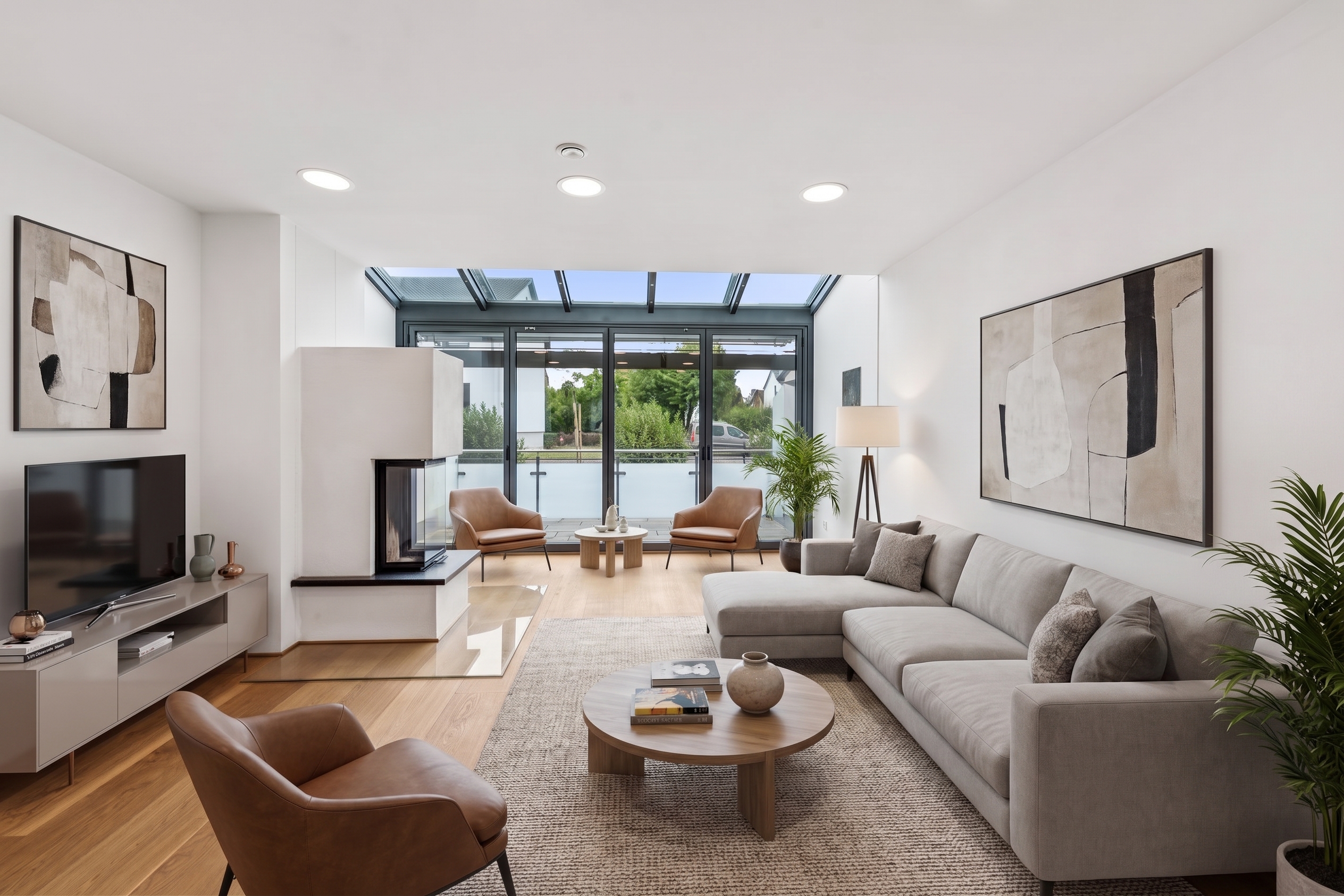 Terraced-house gem in Mühldorf am Inn: Impeccably maintained space wonder without garden hassles! [AI-modified]