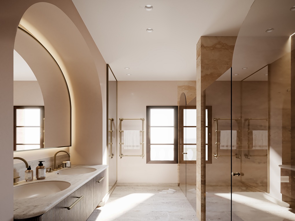 Noble duplex ground floor apartment in a restored Renaissance gem