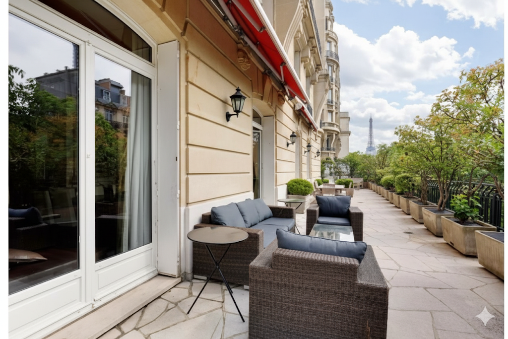 Trocadéro - Reception apartment - Terrace