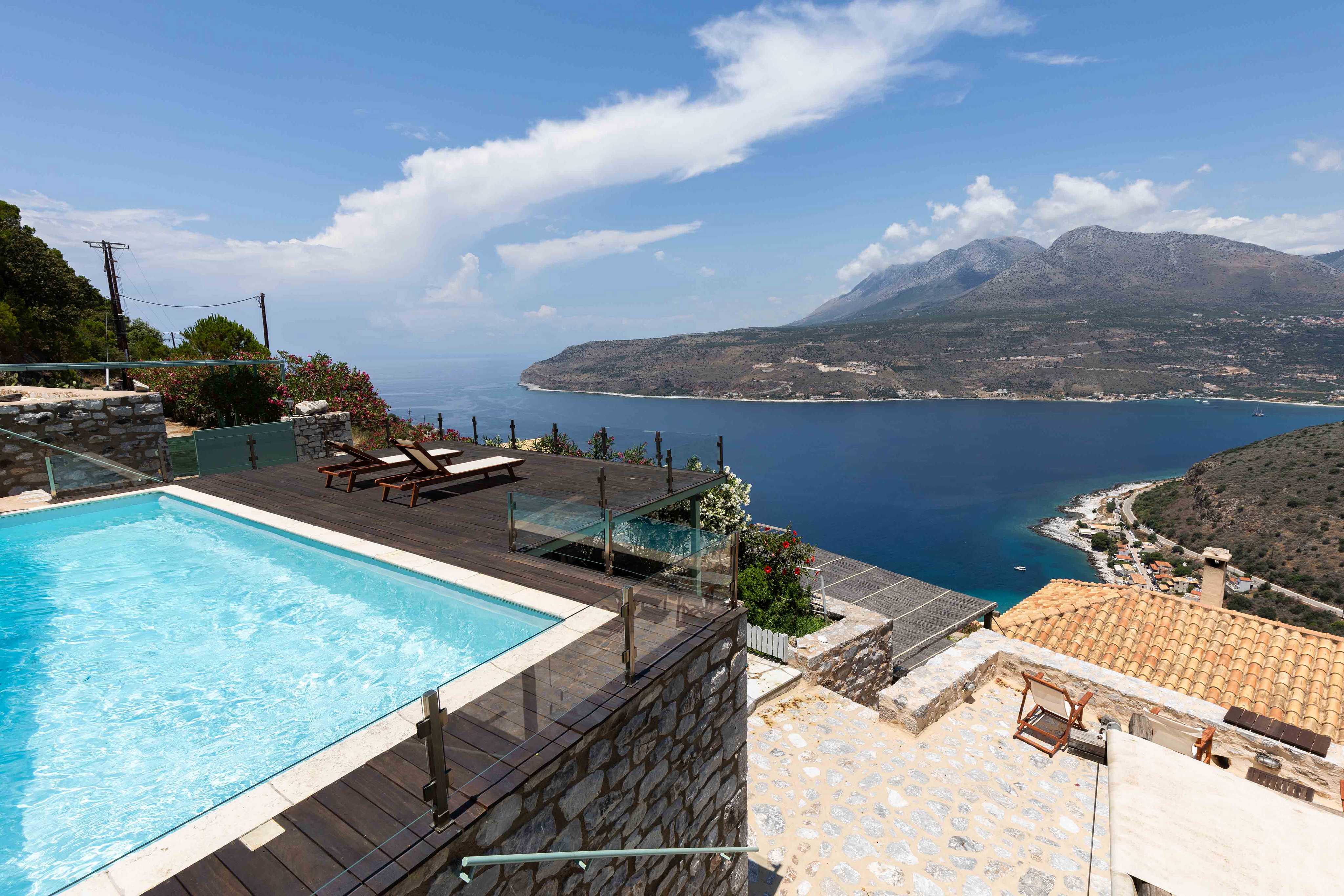 Exclusive cliffside stone villa in the heart of Mani