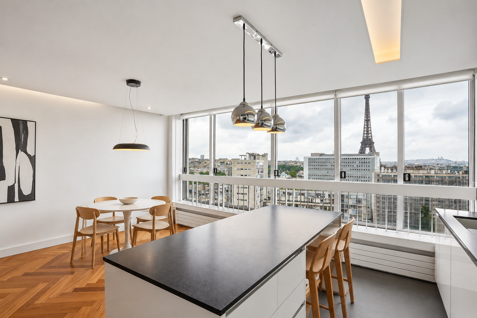 Superbe appartement meublé et rénové avec vue Tour Eiffel - Beaugrenelle