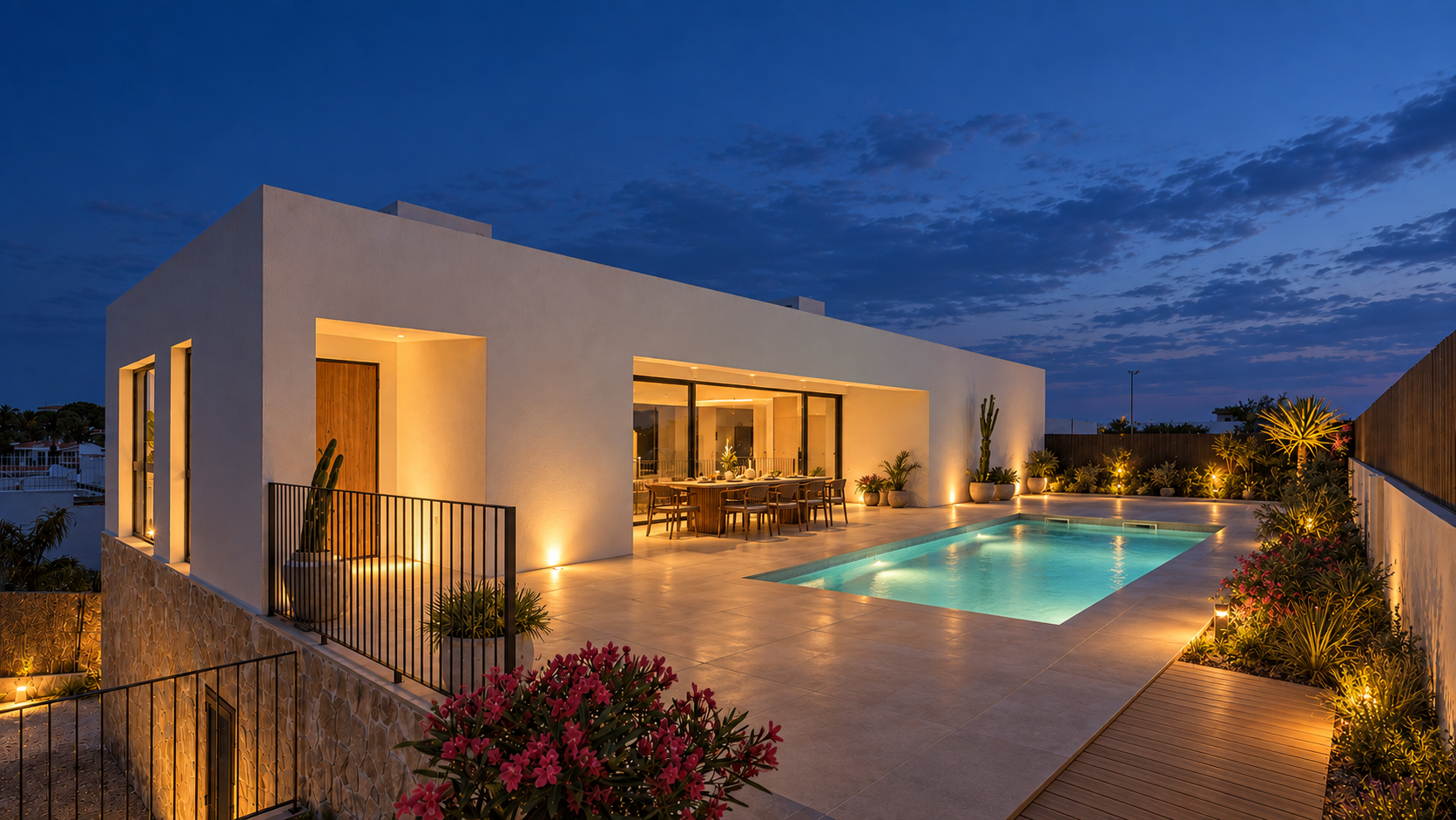 Contemporary villas near the beach