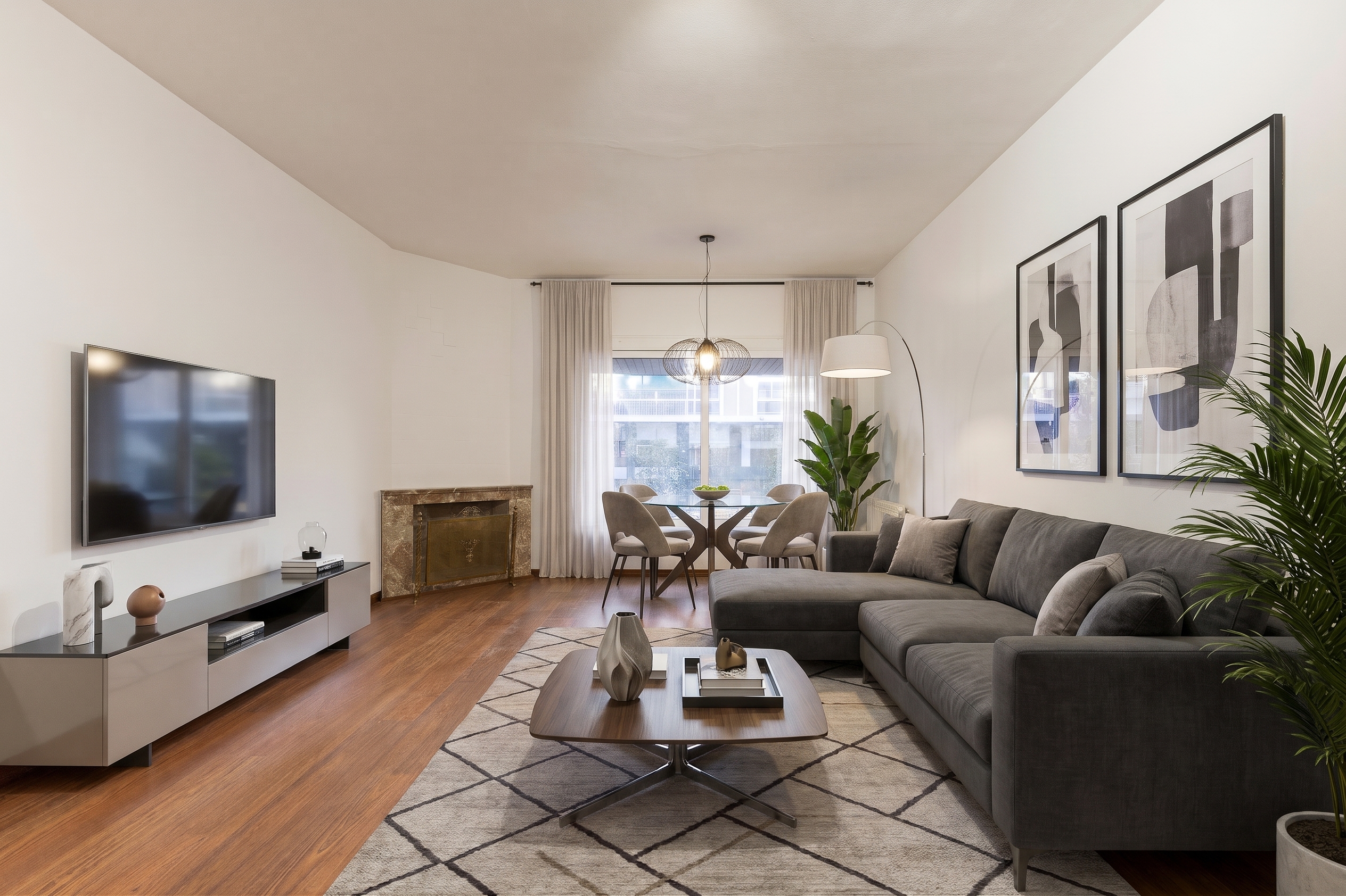 Apartment with a private patio in the heart of Eixample [AI-modified]