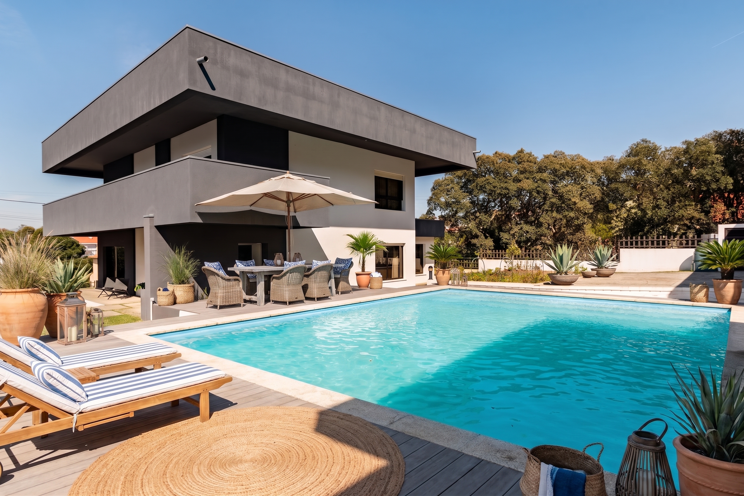 Villa with Pool and Sea Views in Moledo, Caminha, Northern Portugal [AI-modified]