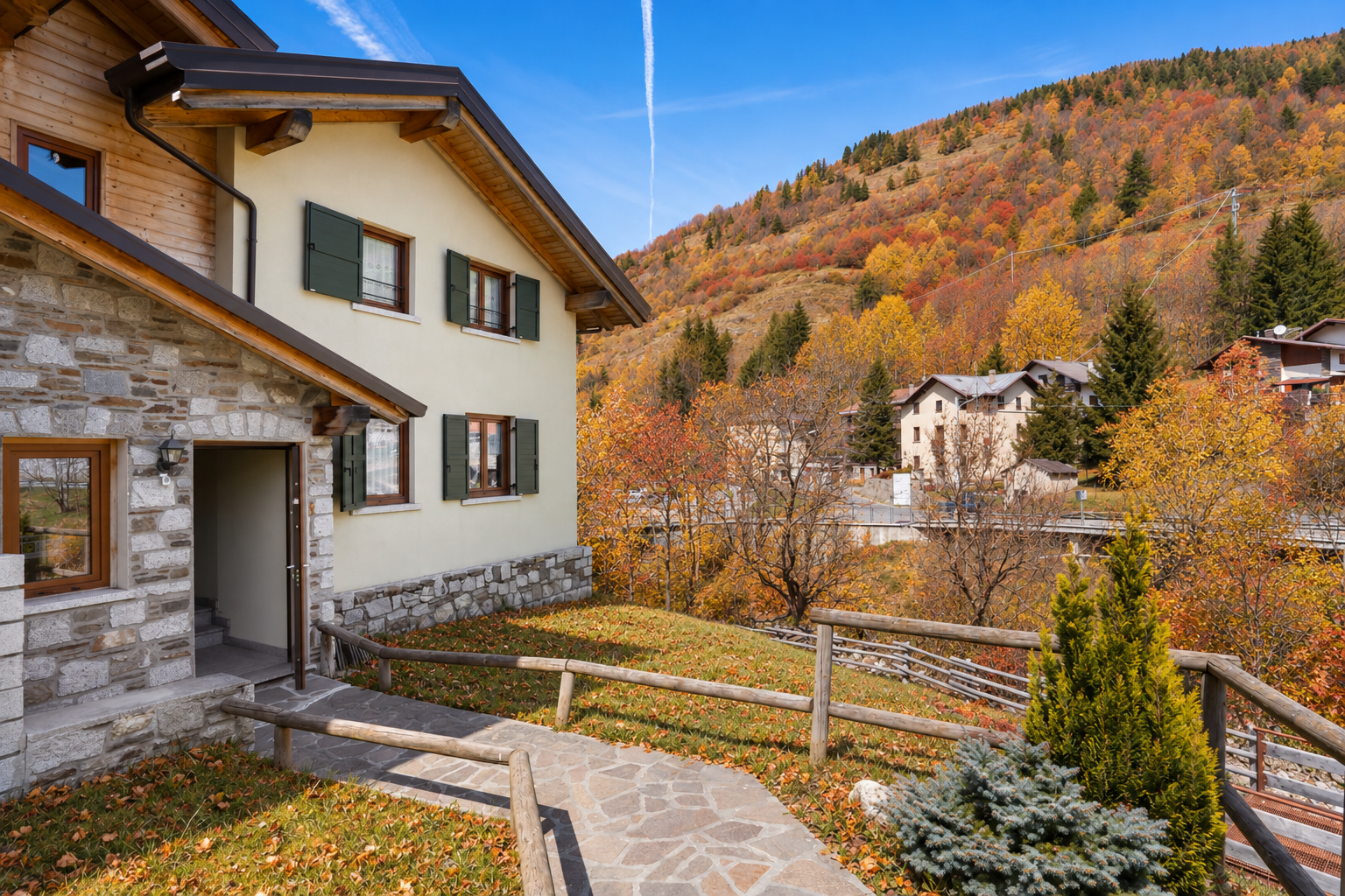 Refined duplex apartment with a view in Temù