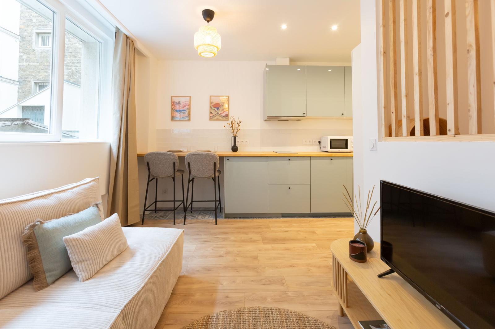 Beautiful renovated studio with sleeping area - Parc Monceau