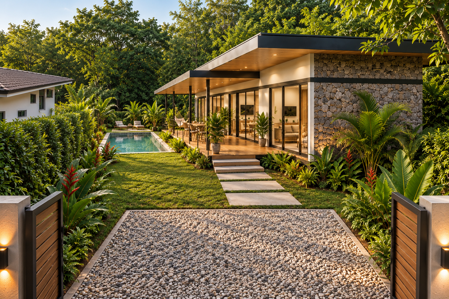 2-Bed Tropical Home with Pool Near Playa Carrillo