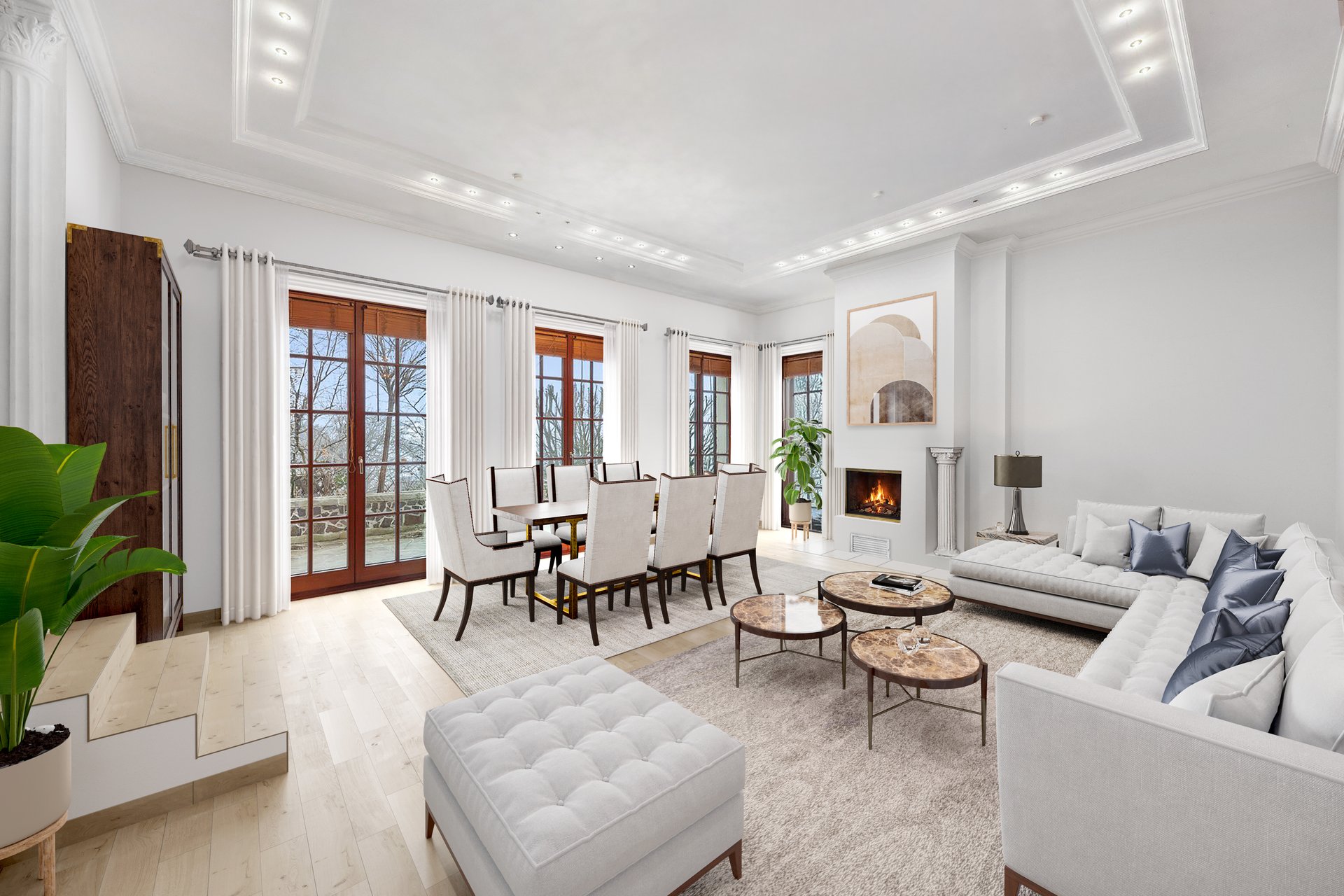 Spacious family villa in a quiet green area with panoramic views