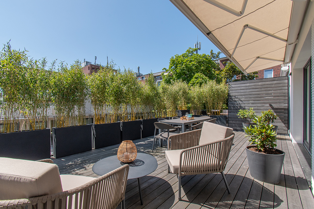 Rooftop terrace in the city!