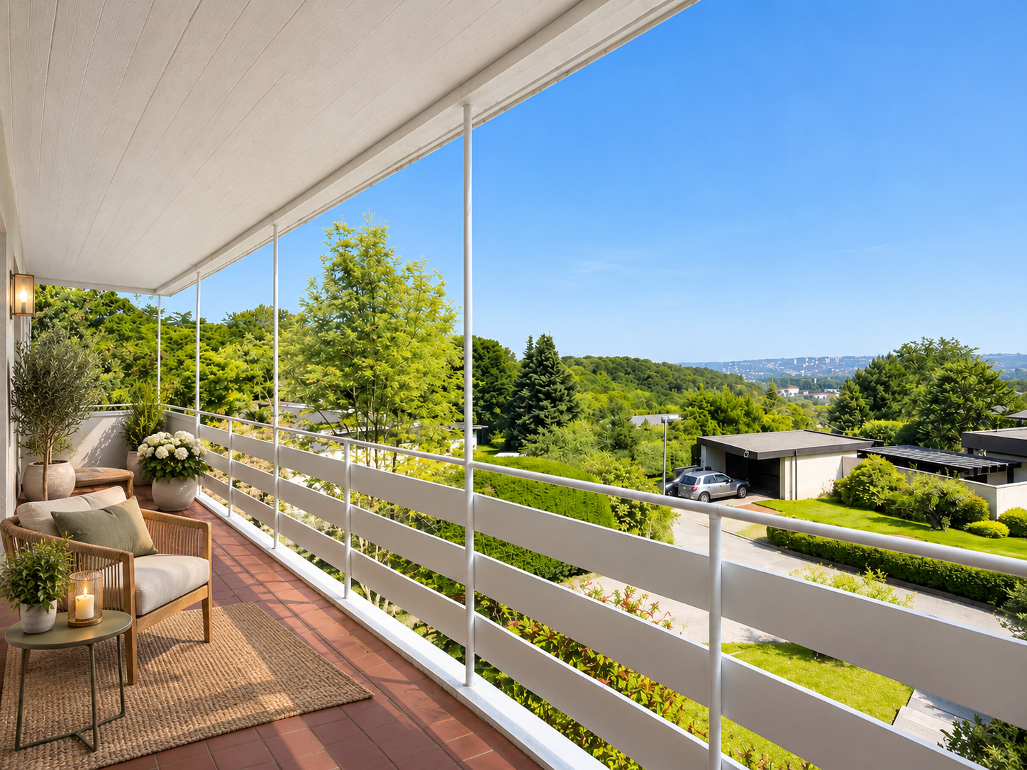 Lage, Lage, Lage! Architektur trifft Aussicht – Exklusiver Bungalow in Bestlage mit beeindruckendem Fernblick [AI-modified]