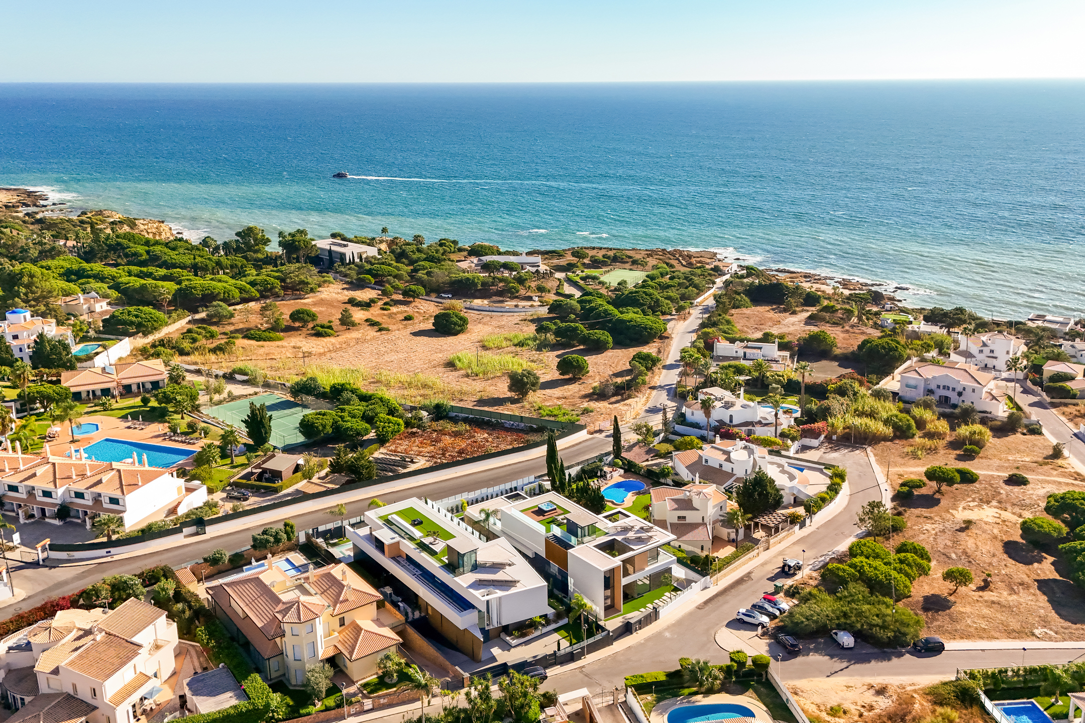 New luxury villa with sea views, 250m from the beach, sold fully furnished