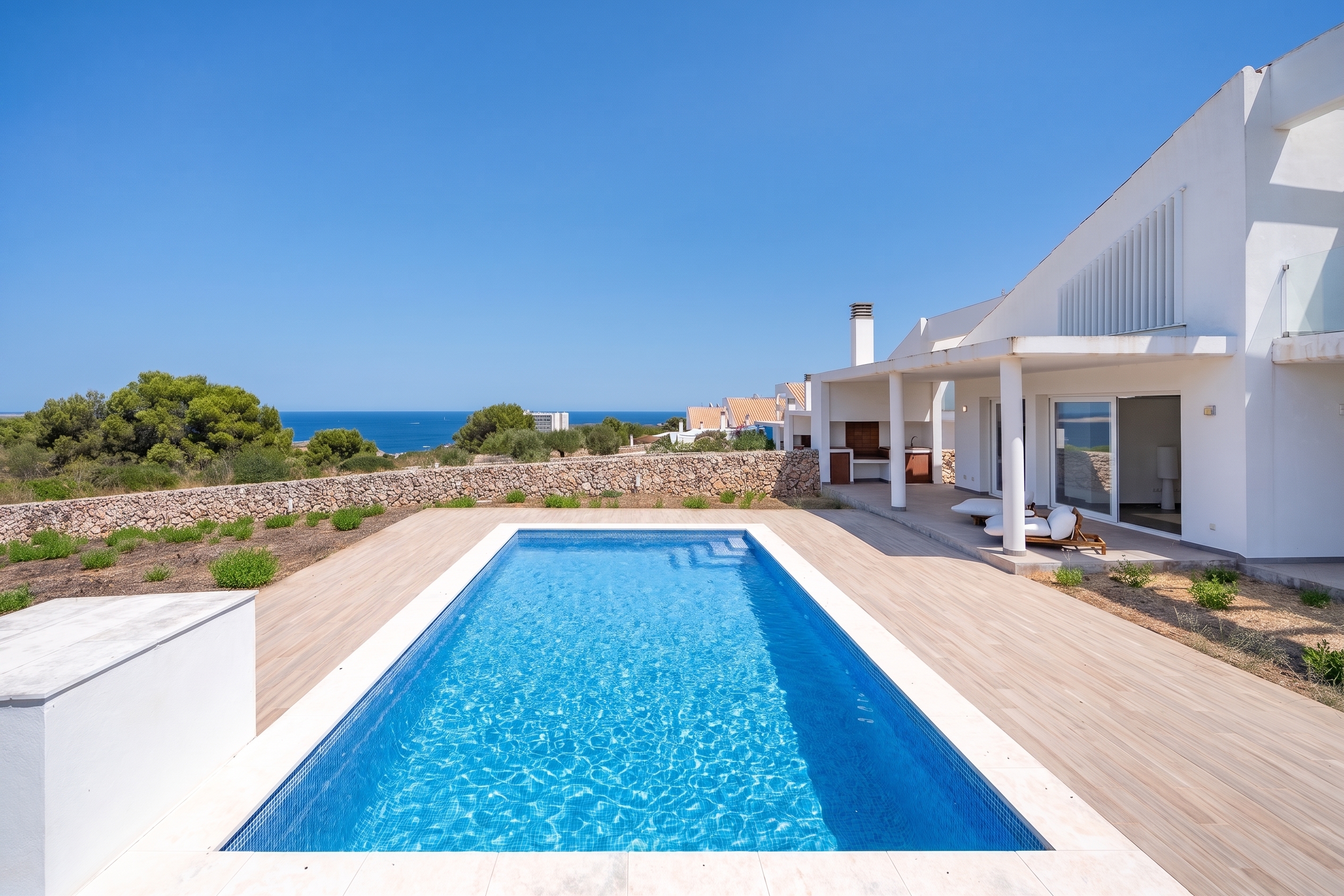 A Mediterranean home by the sea in Coves Noves, Menorca [AI-modified]
