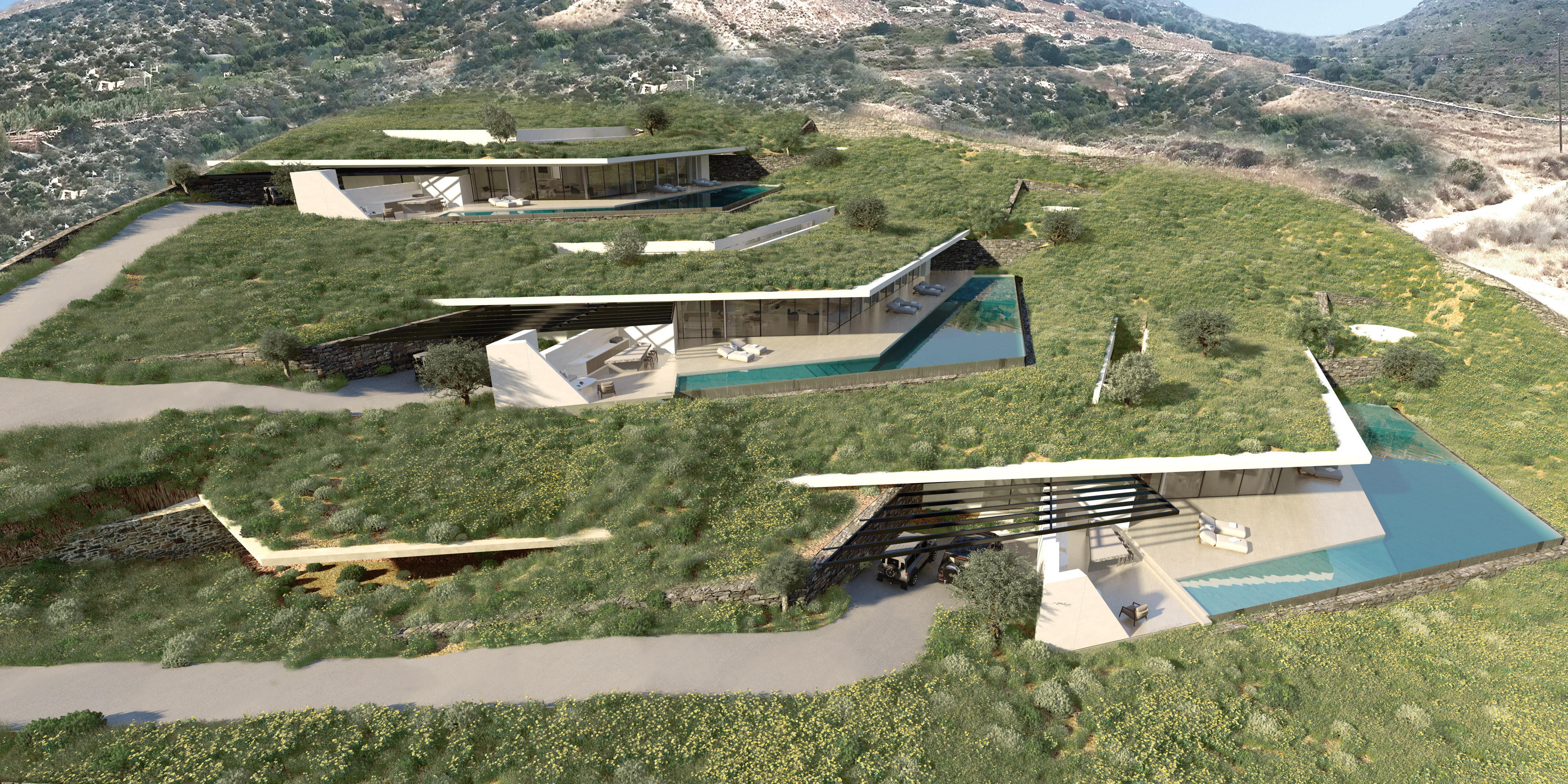 Aether Sanctuary Estate – Three Luxury Sea-View Villas in Paros