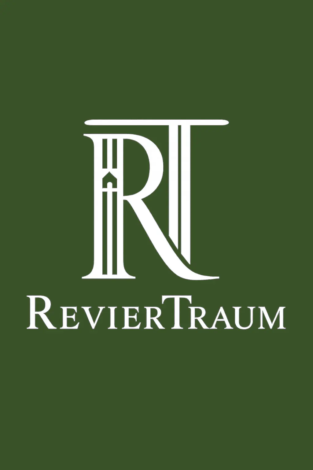 White "RT RevierTraum" logo on a dark green background.