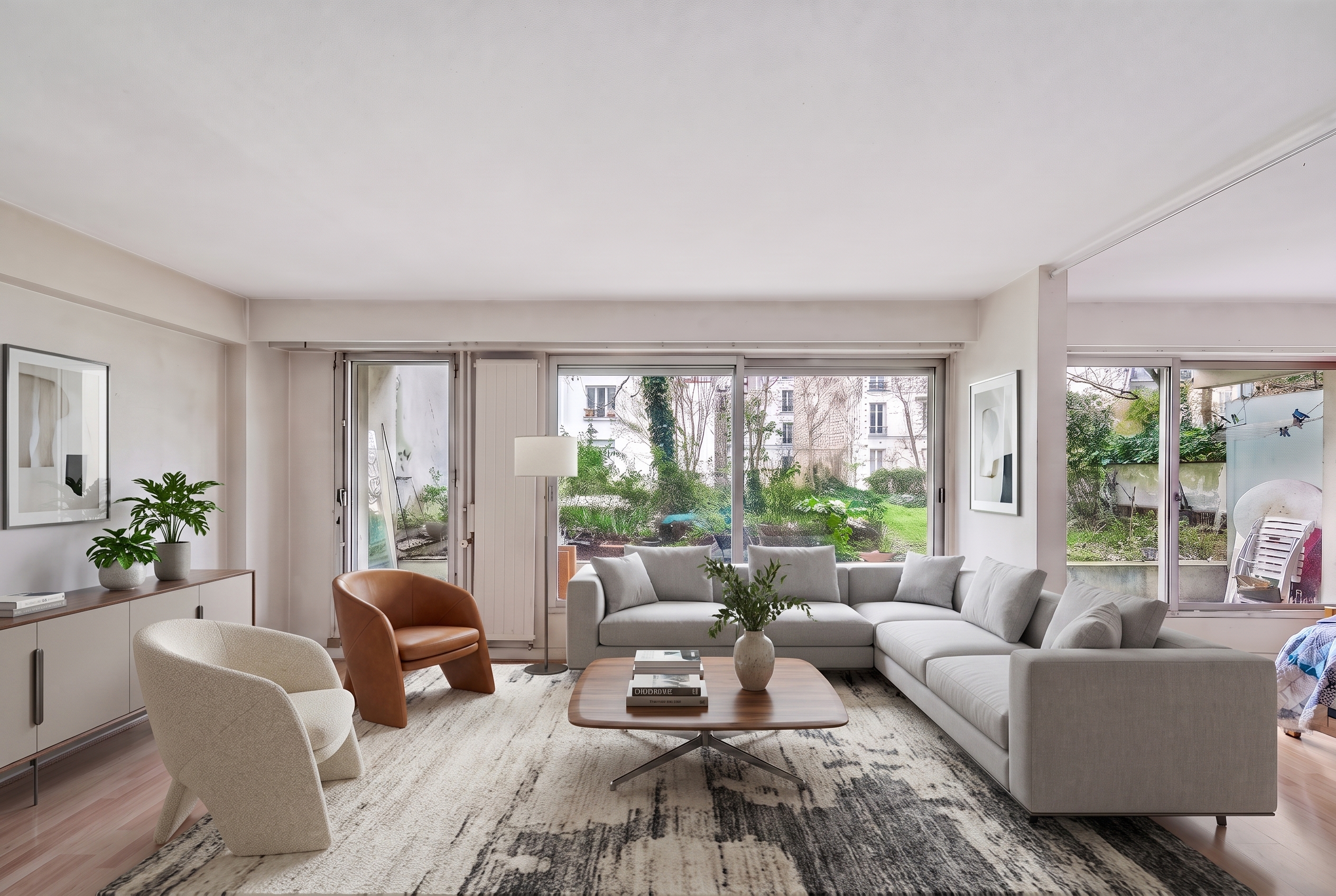 Paris 17th (Batignolles) - 40 m² apartment with balcony sold rented [AI-modified]