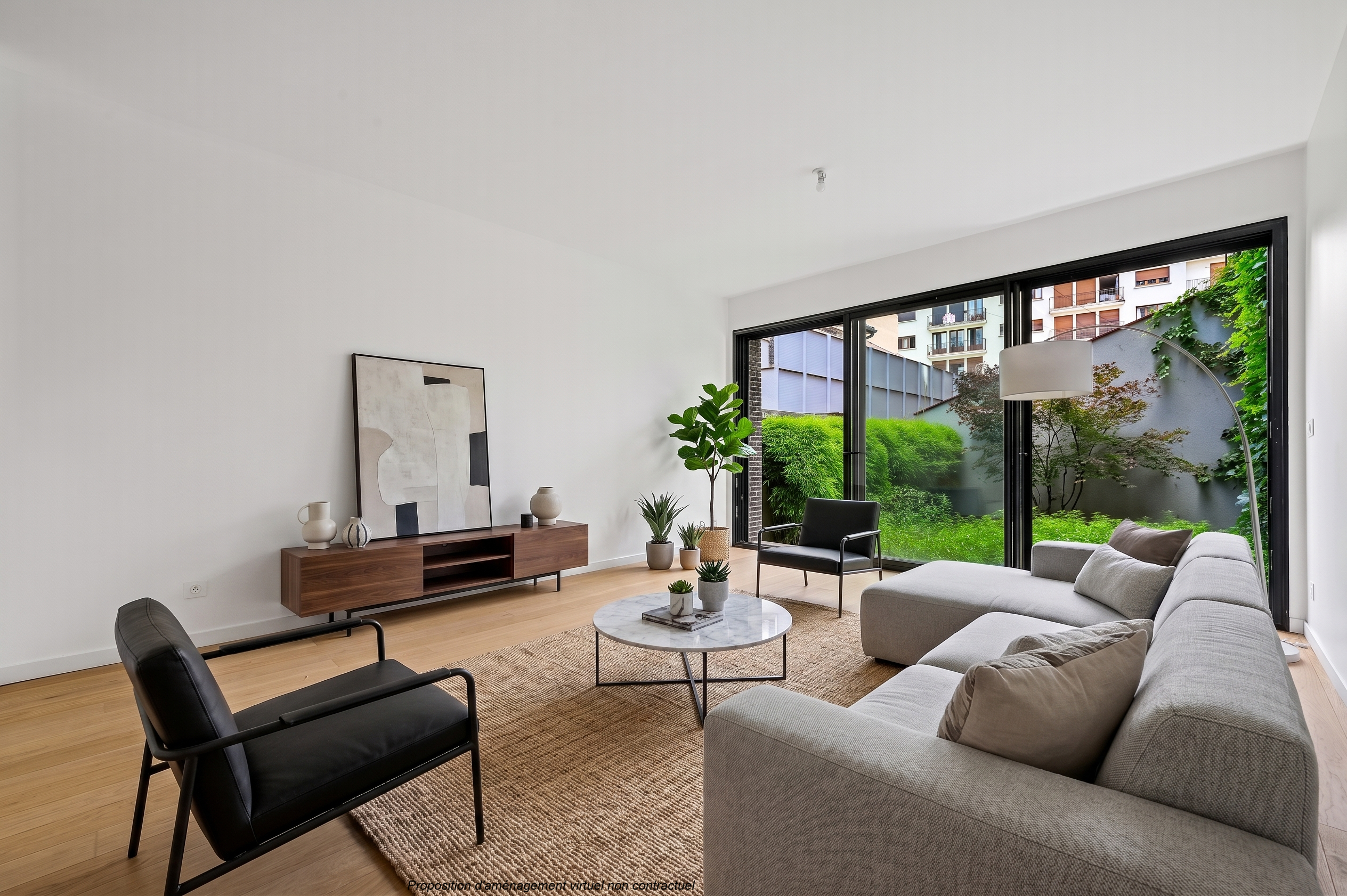 Courbevoie – Contemporary townhouse with garden & terraces