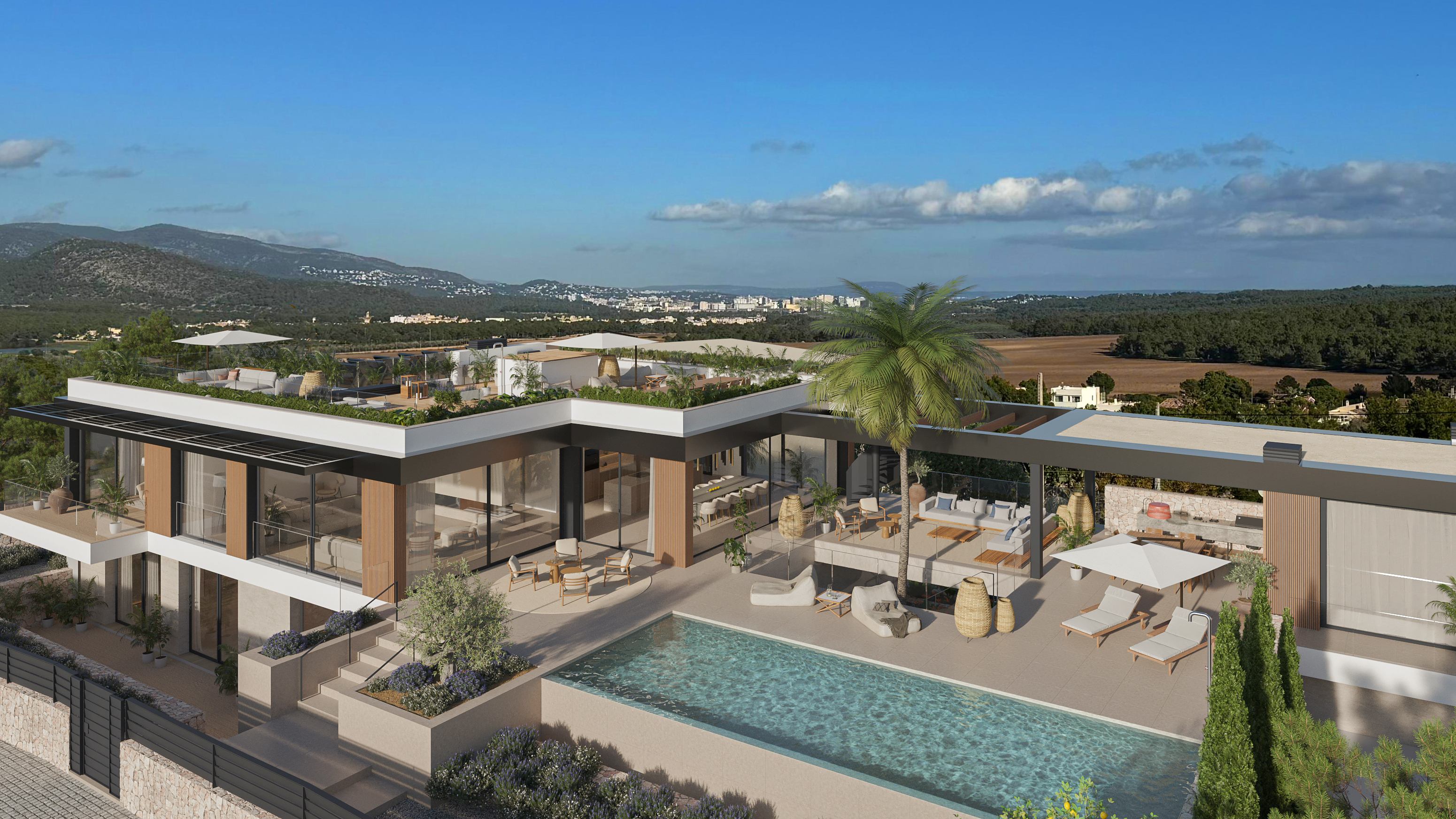 Excepcional villa de diseño recién construida con vistas al mar cerca de Port Adriano