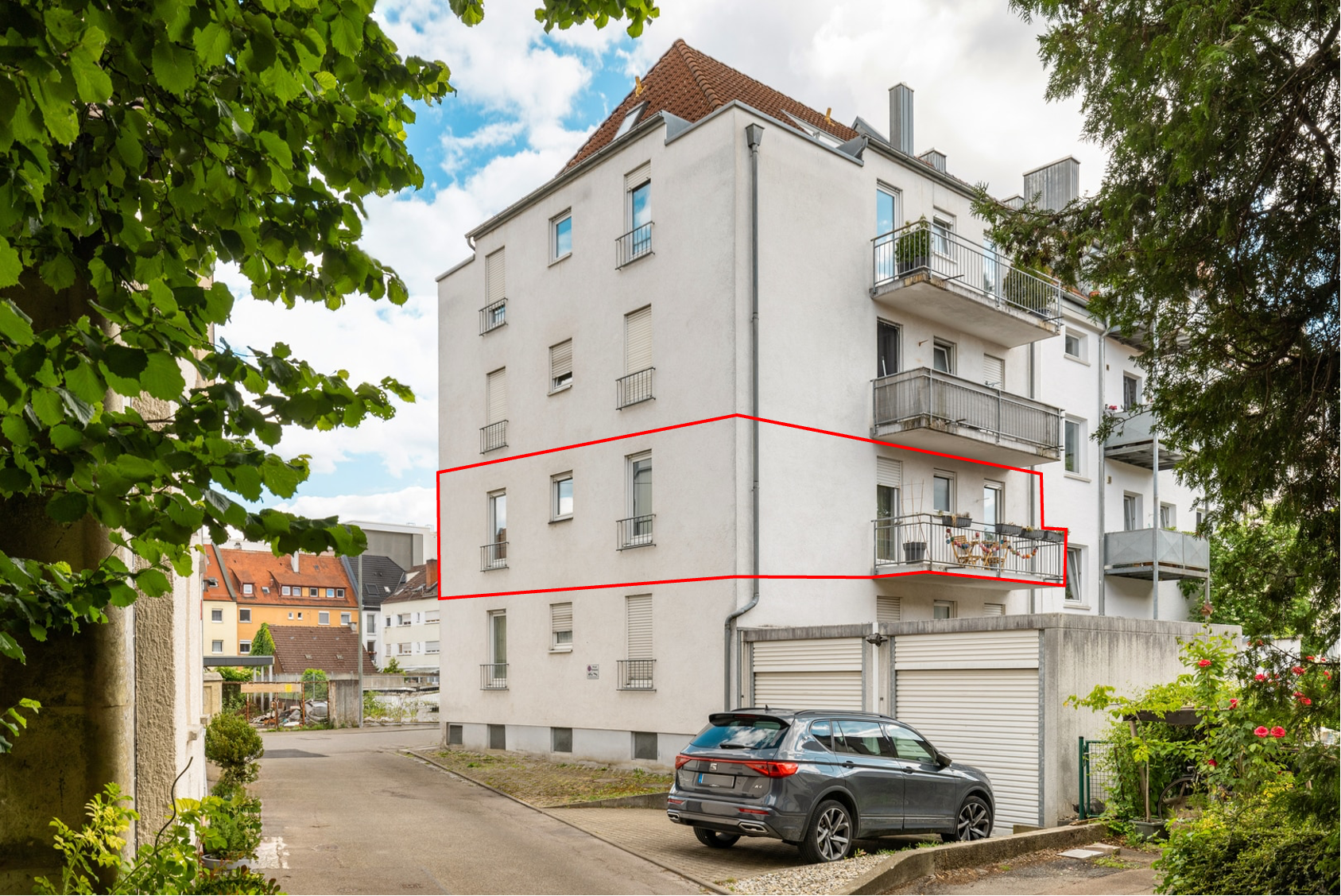 Zentral & ruhig: Moderne 3-Zimmer-Wohnung mit Balkon und Garage