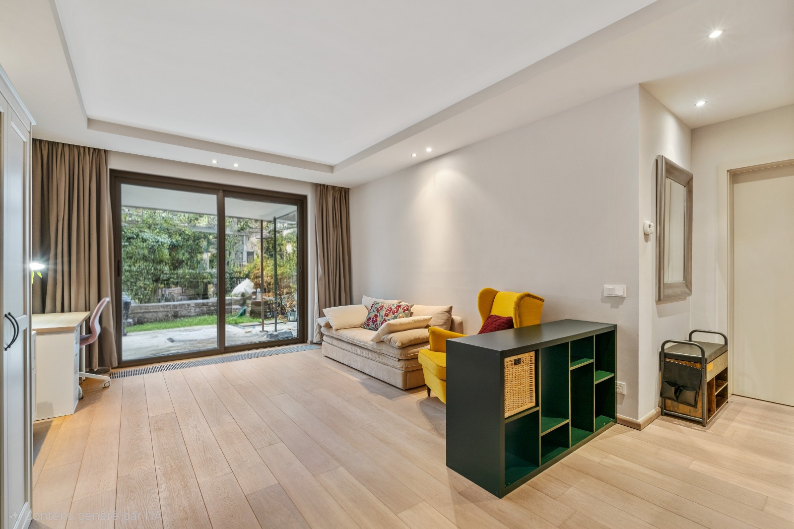 Excellent furnished studio on the ground floor