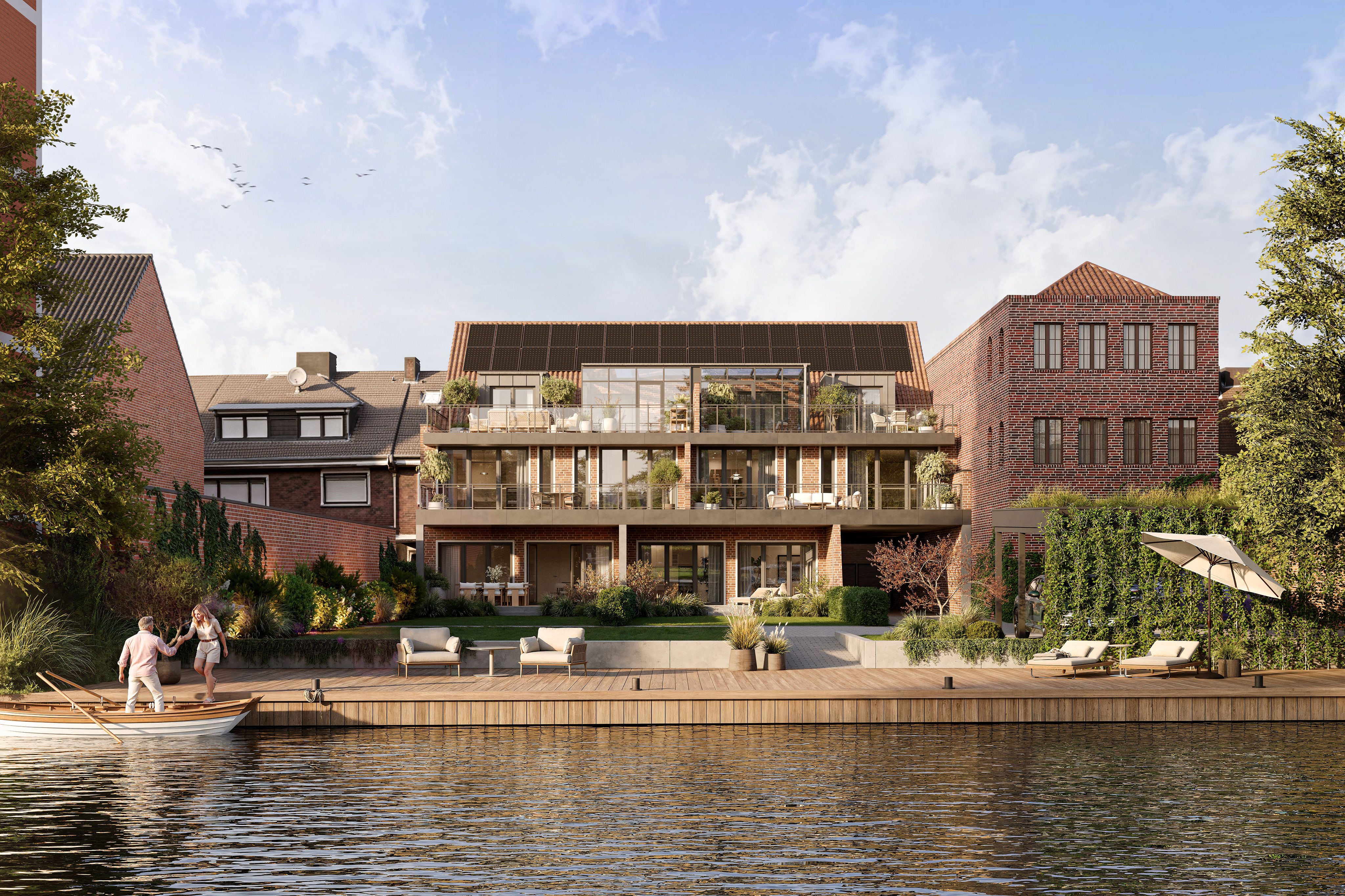 Modernes Wohnen in Wasserlage – Hochwertige 3-Zimmer-Neubauwohnung in den „Faldernterrassen“