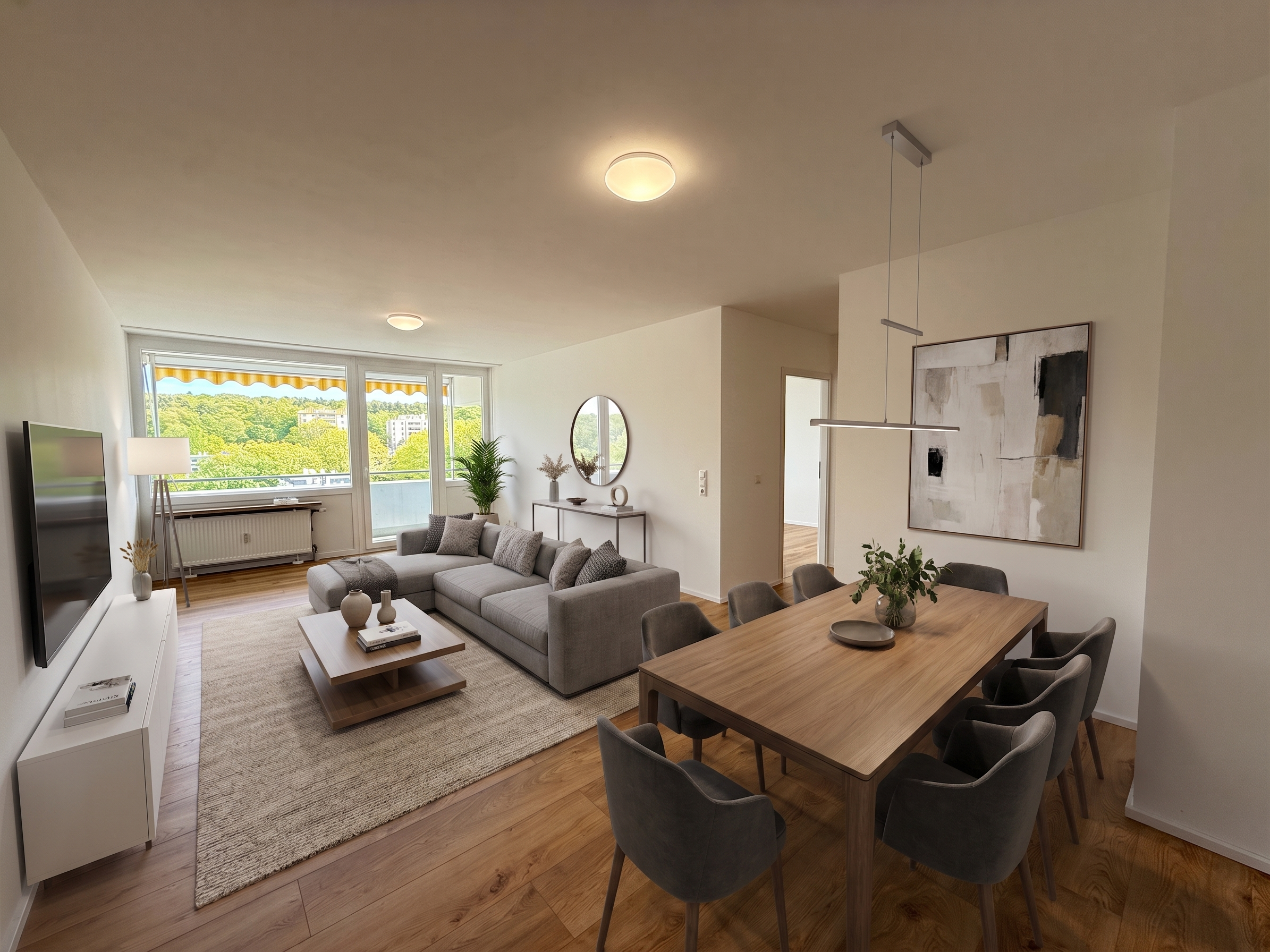 Kernsanierte 2-Zimmer-Wohnung mit Balkon und Blick über den Pfälzer Wald
