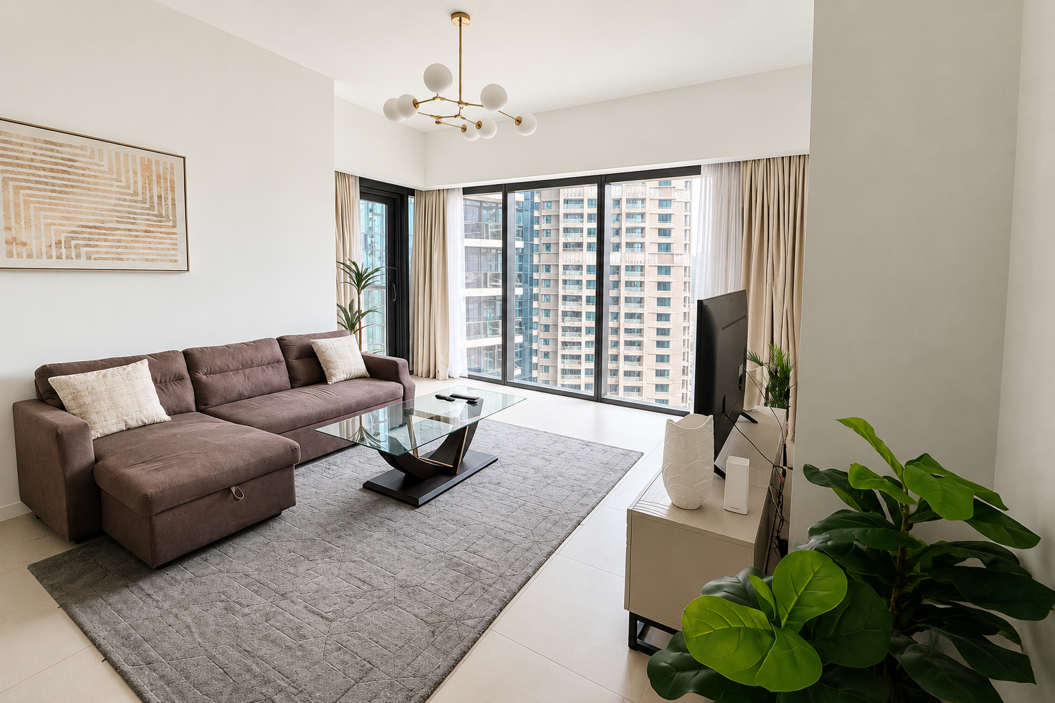 Boulevard & Partial Fountain View |  Modern