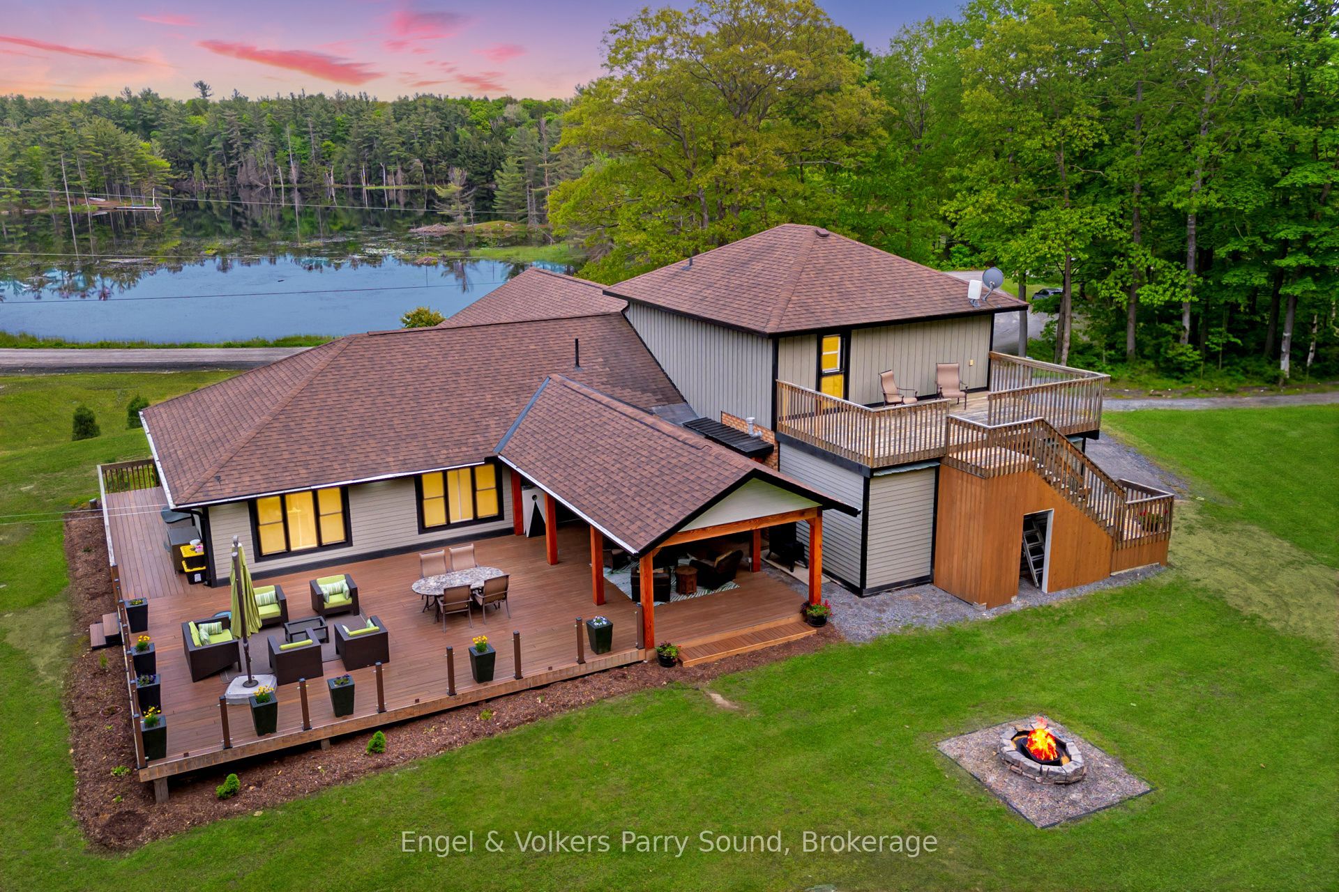 Refined Waterfront Retreat on Richmond Lake.