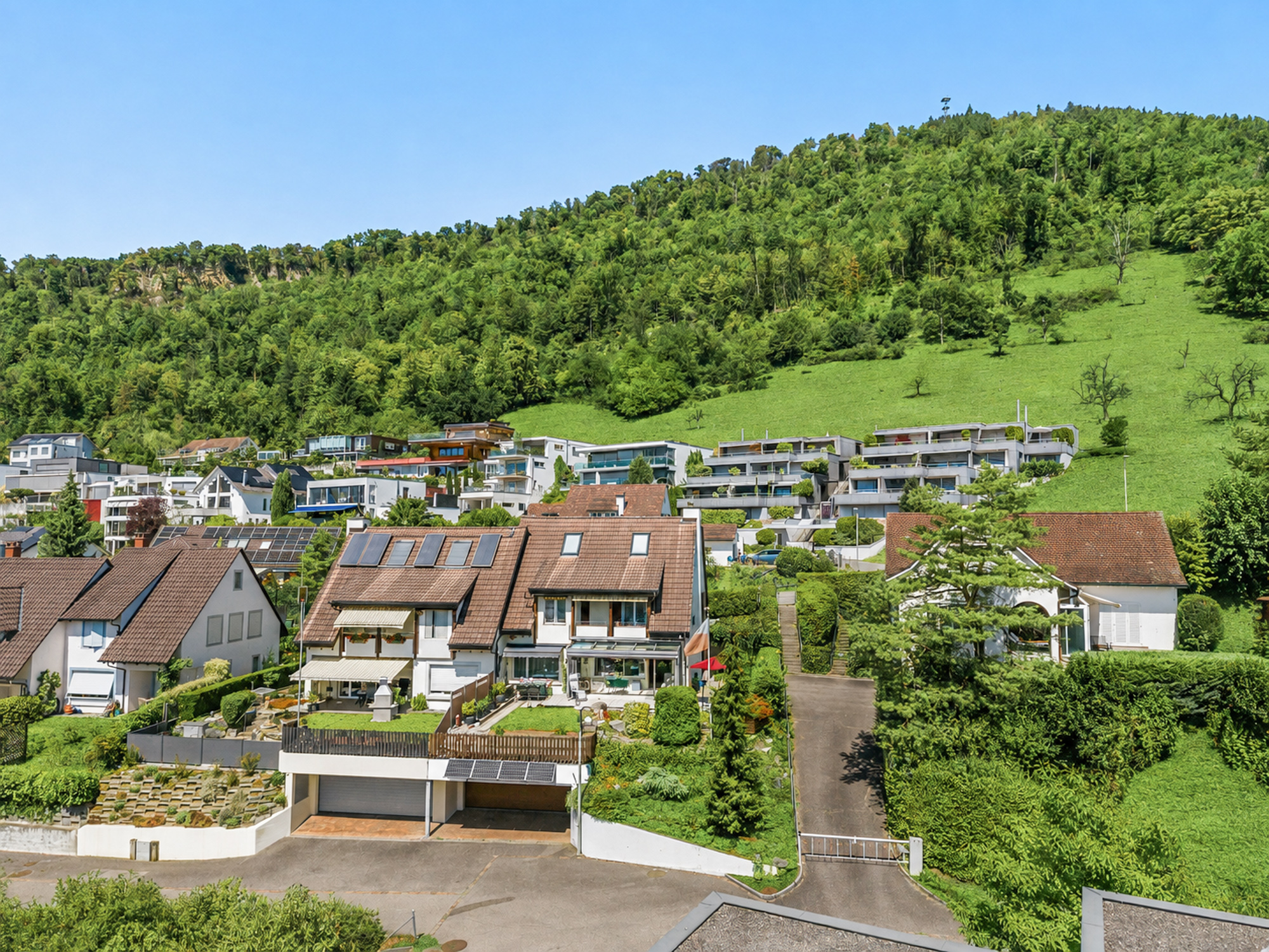 Family living with panoramic views