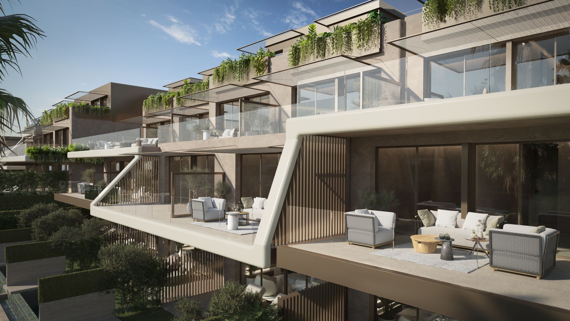 Casa adosada contemporánea con piscina privada y diseño moderno