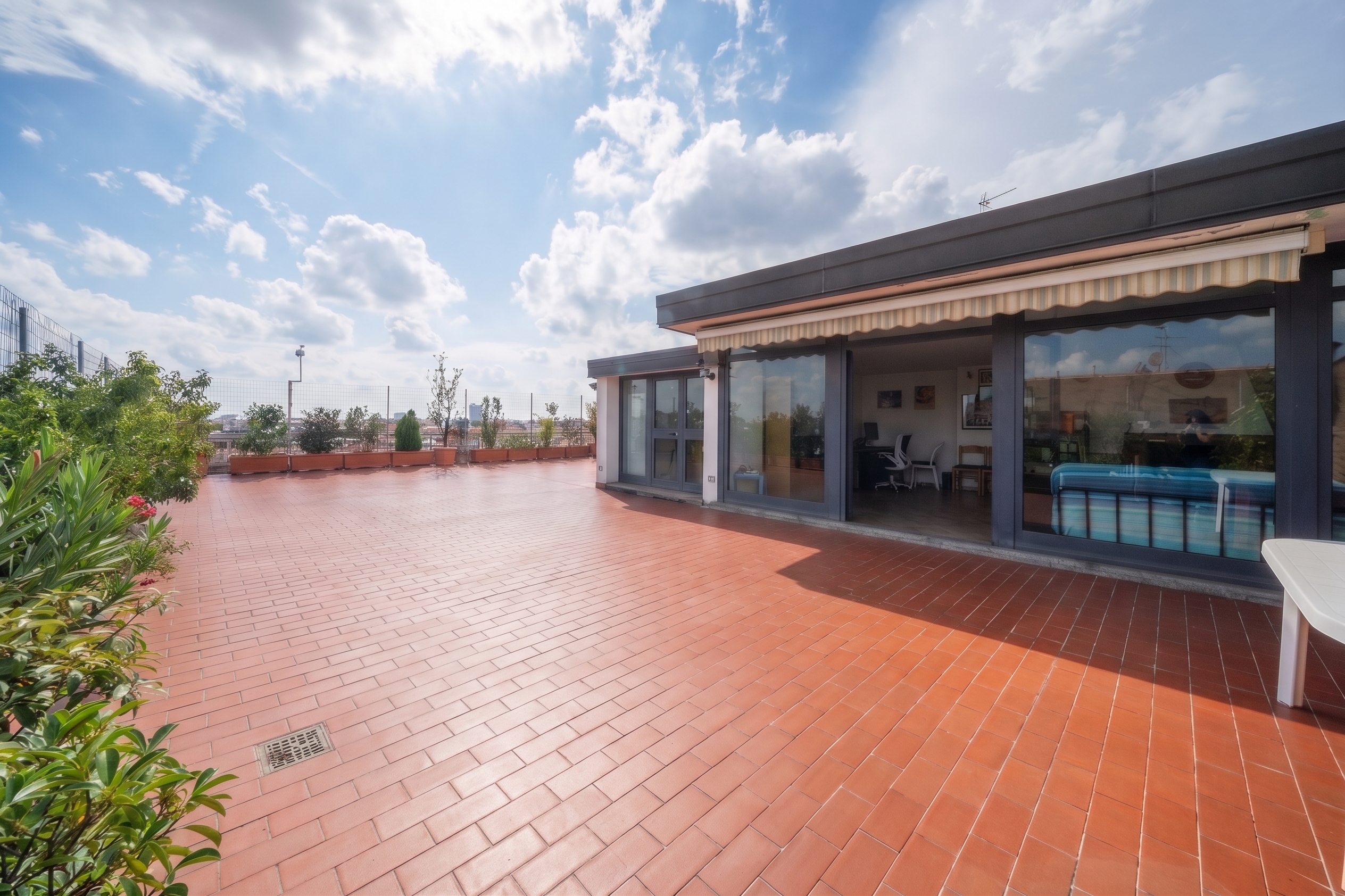 Elegant two-level residence with a large terrace in Viale Gian Galeazzo [AI-modified]