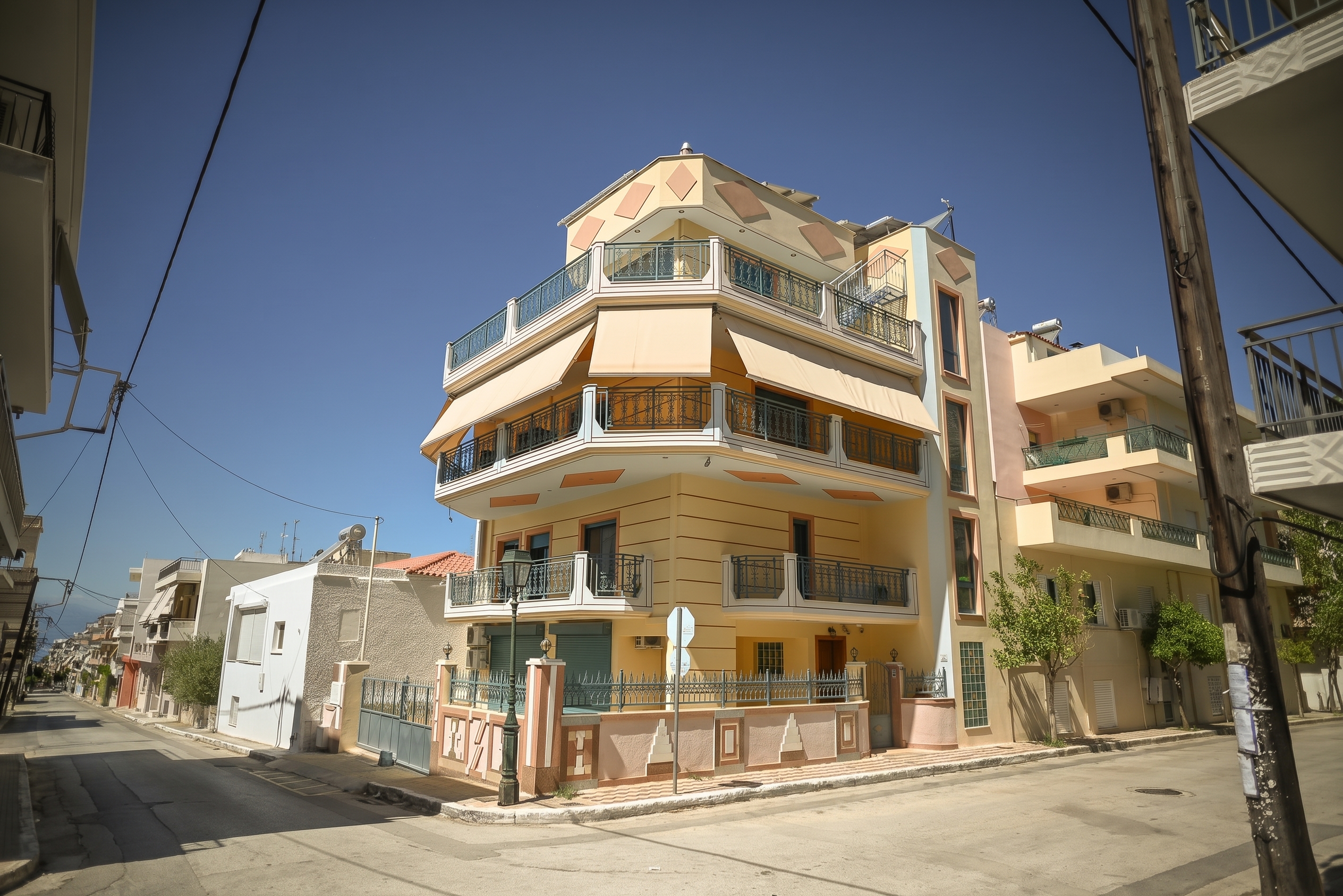 Luxury five-level residence with roof garden and sea views in Loutraki [AI-modified]