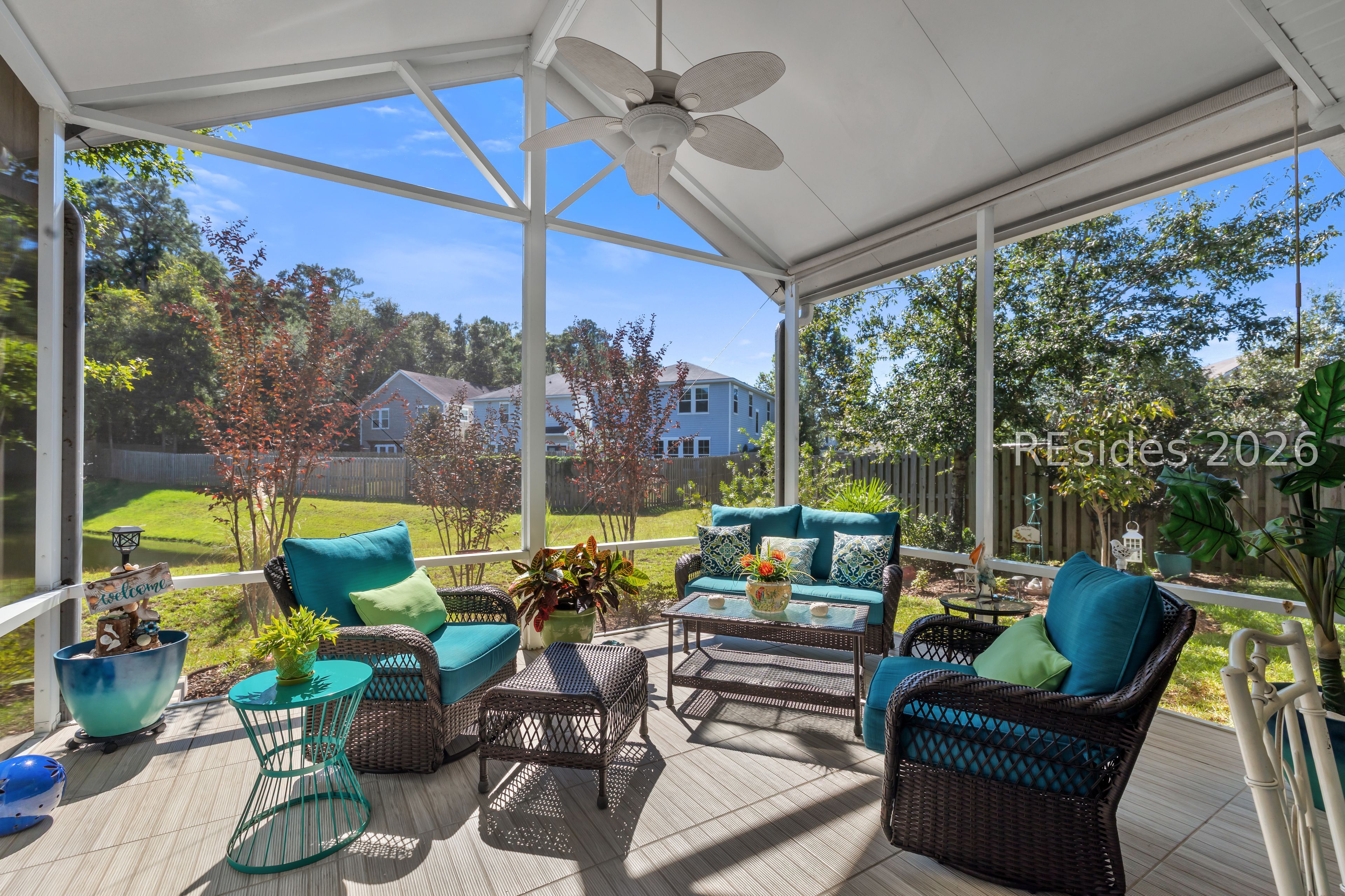 Single-Story Living With a Screened Porch and a Lagoon View