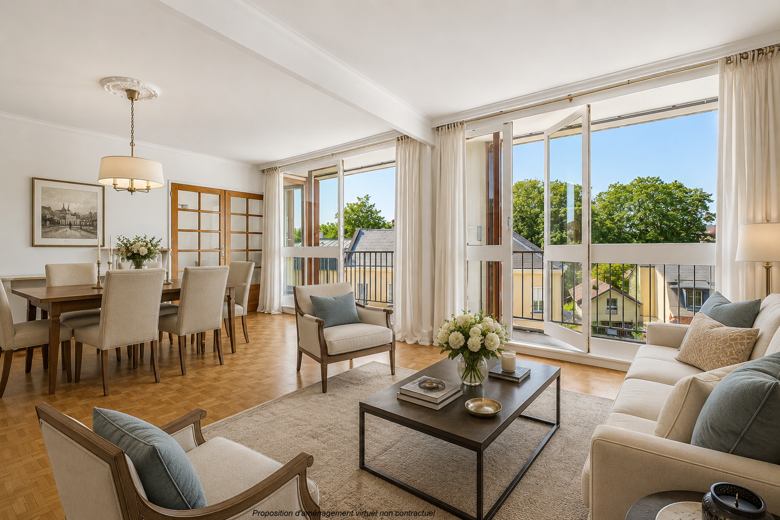 Versailles Montreuil – Renovated family apartment with balcony/loggia, no overlooking neighbors, parking, and great potential