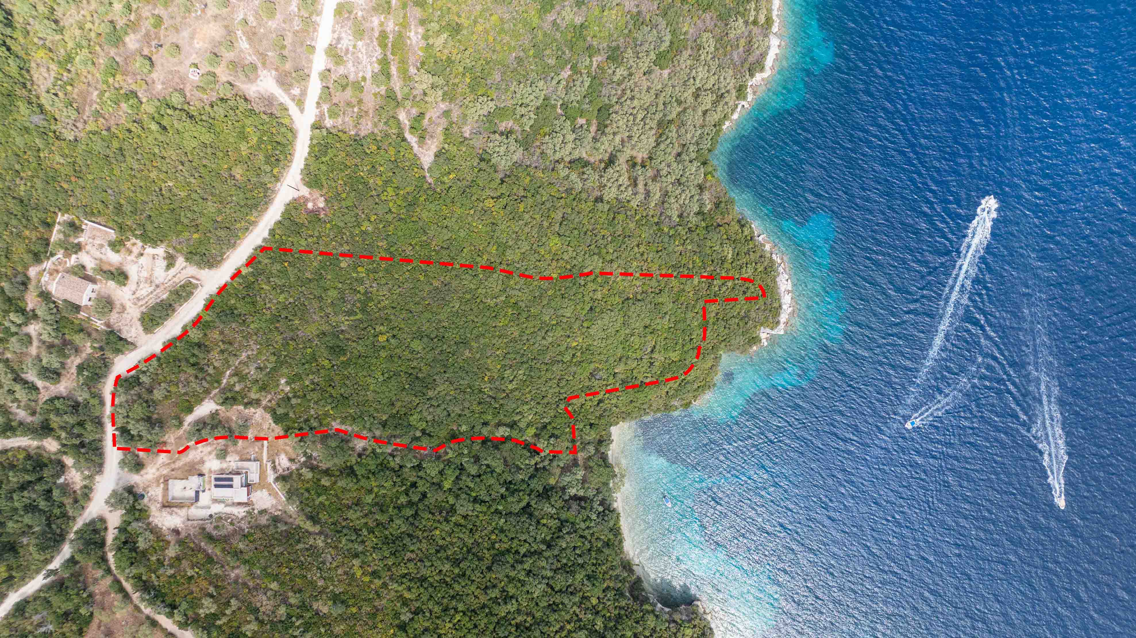 Prime seafront plot in Geni, Lefkada