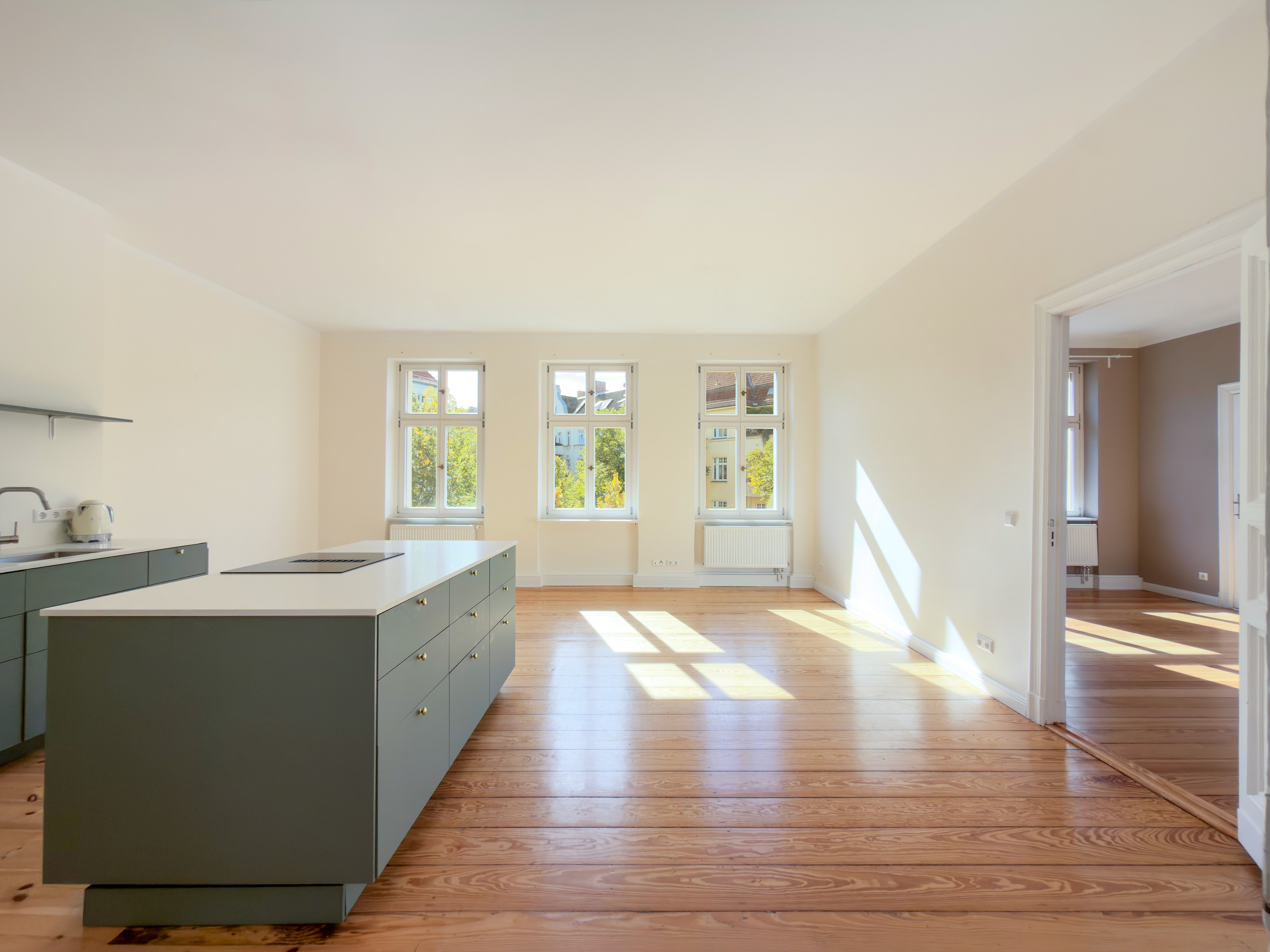 Sunny period apartment with southwest-facing loggia and green views