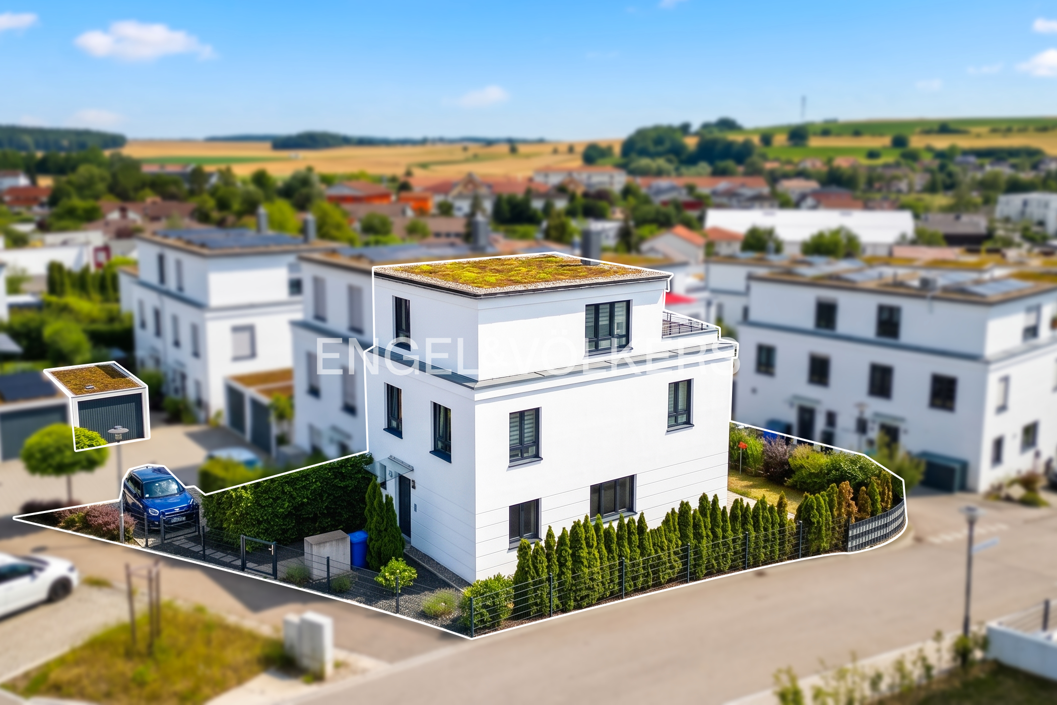 Stilvolle Split-Level Doppelhaushälfte mit Blick über Bad Abbach