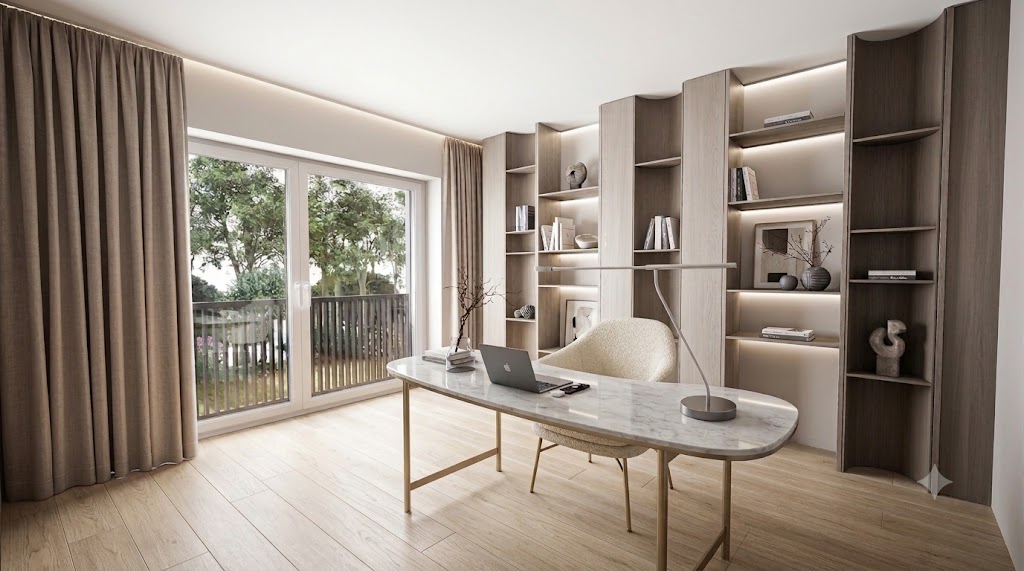 Family-friendly 4-room apartment with a large balcony and optional hobby room
