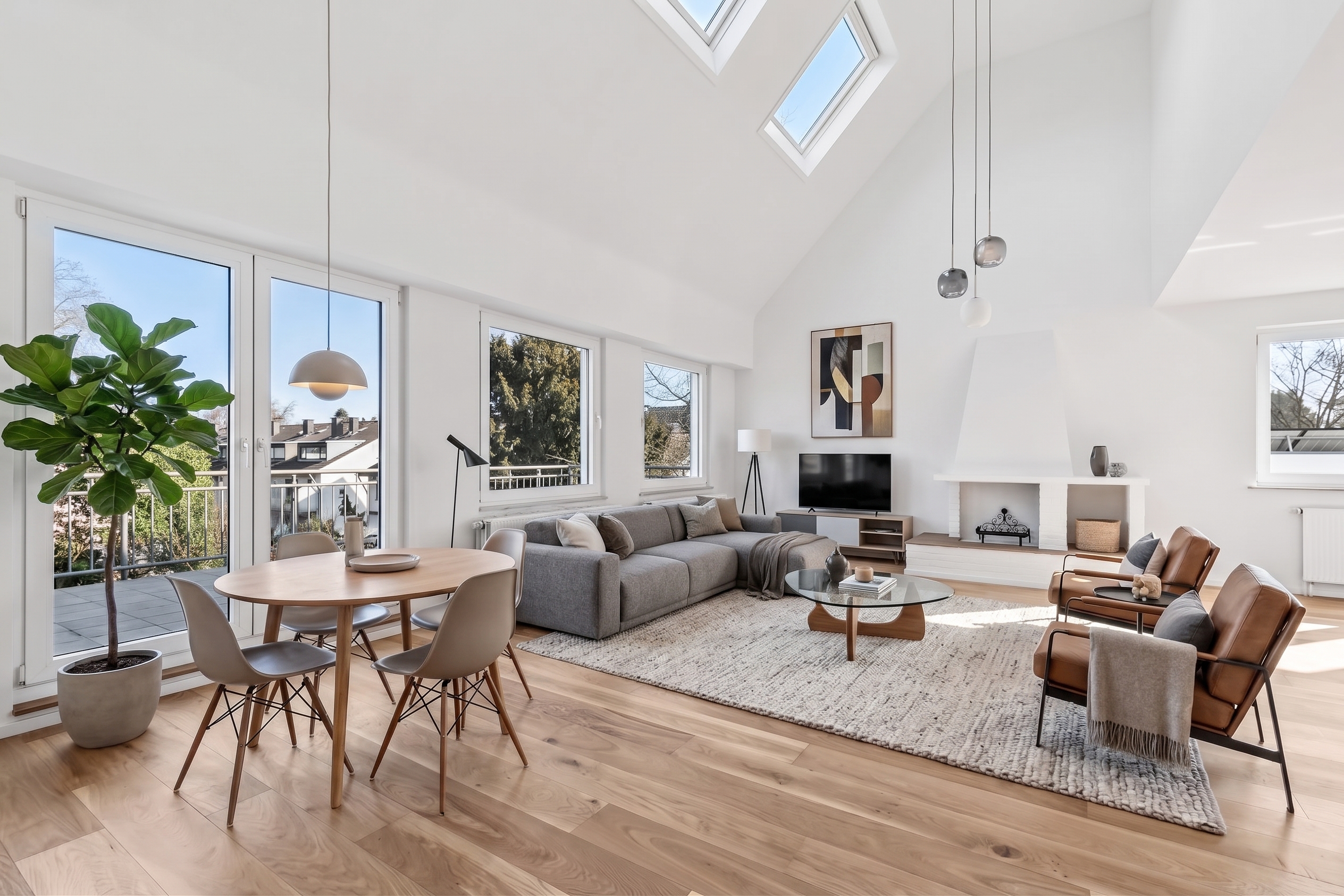 Two condos sold as a package, with potential to create a spacious maisonette with roof terrace, balcony and garage