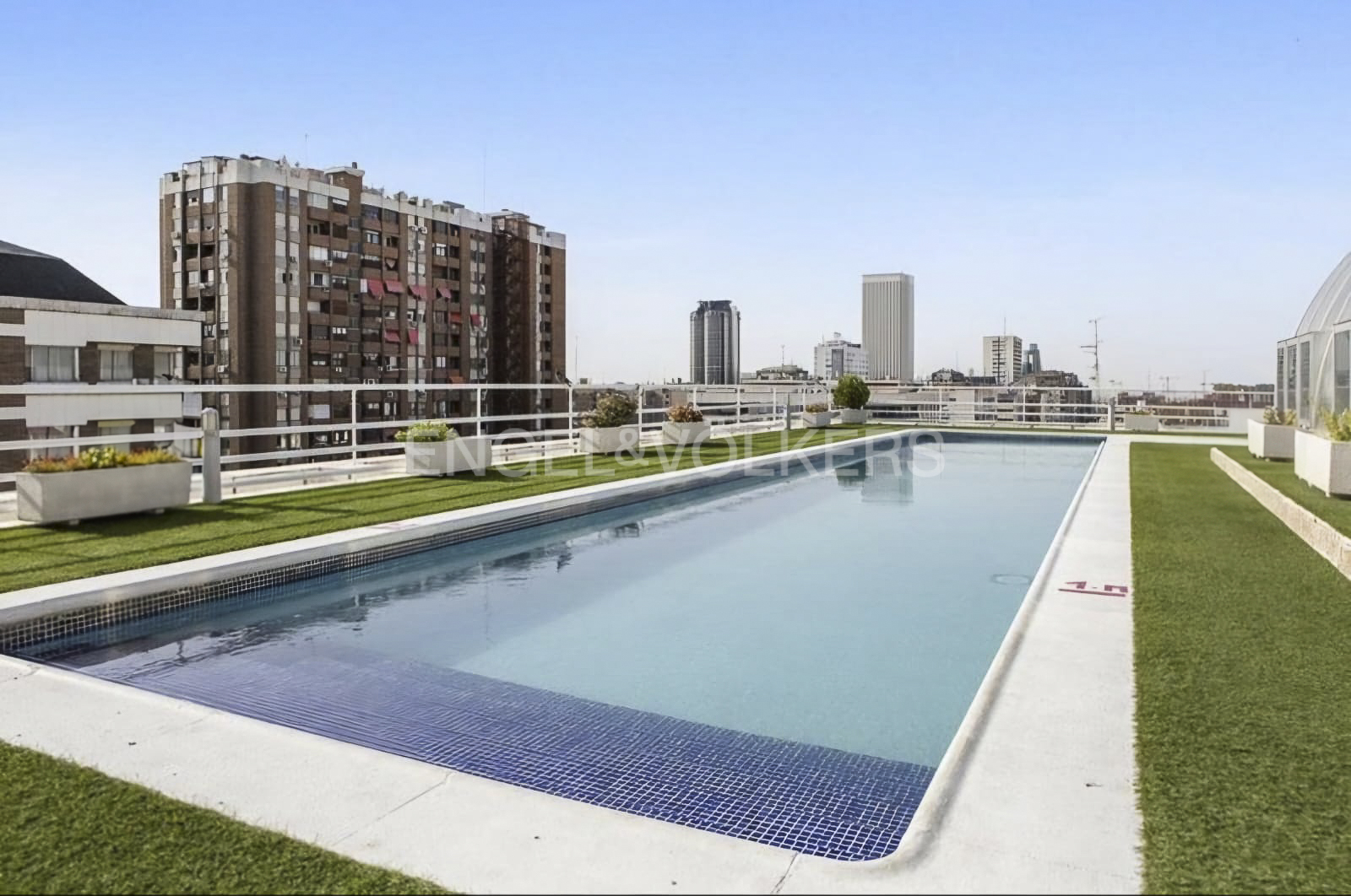 Modern exterior apartment with terrace in the Eurobuilding building