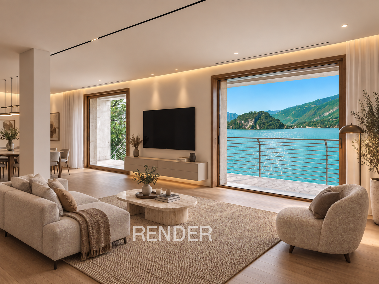 Villa to villa to be customised near Varenna with stunning lake view [AI-modified]